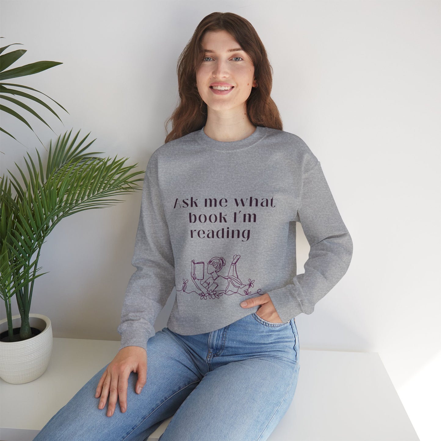 Ask Me What Book Crewneck Sweatshirt