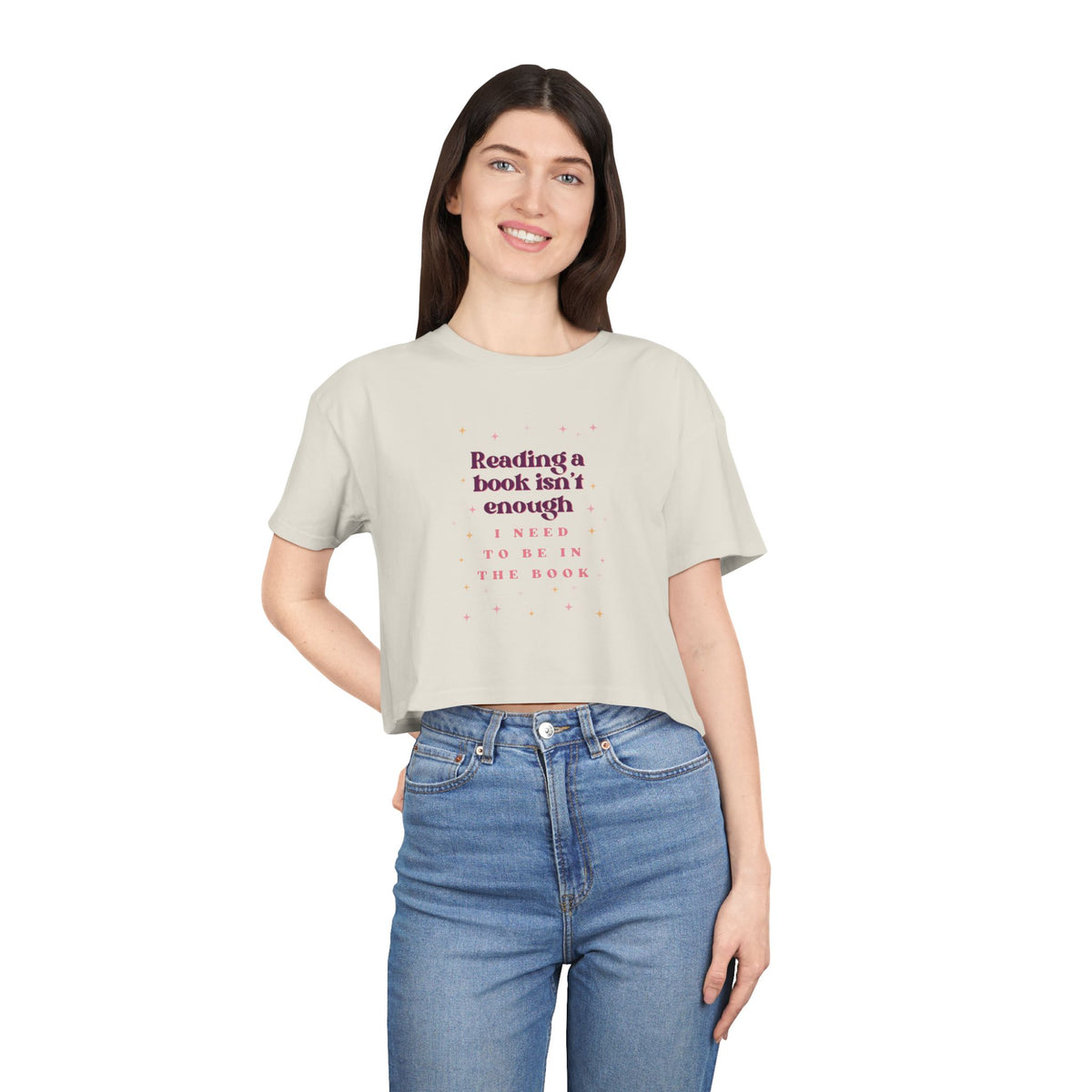 Reading Books Isn't Enough Crop Tee