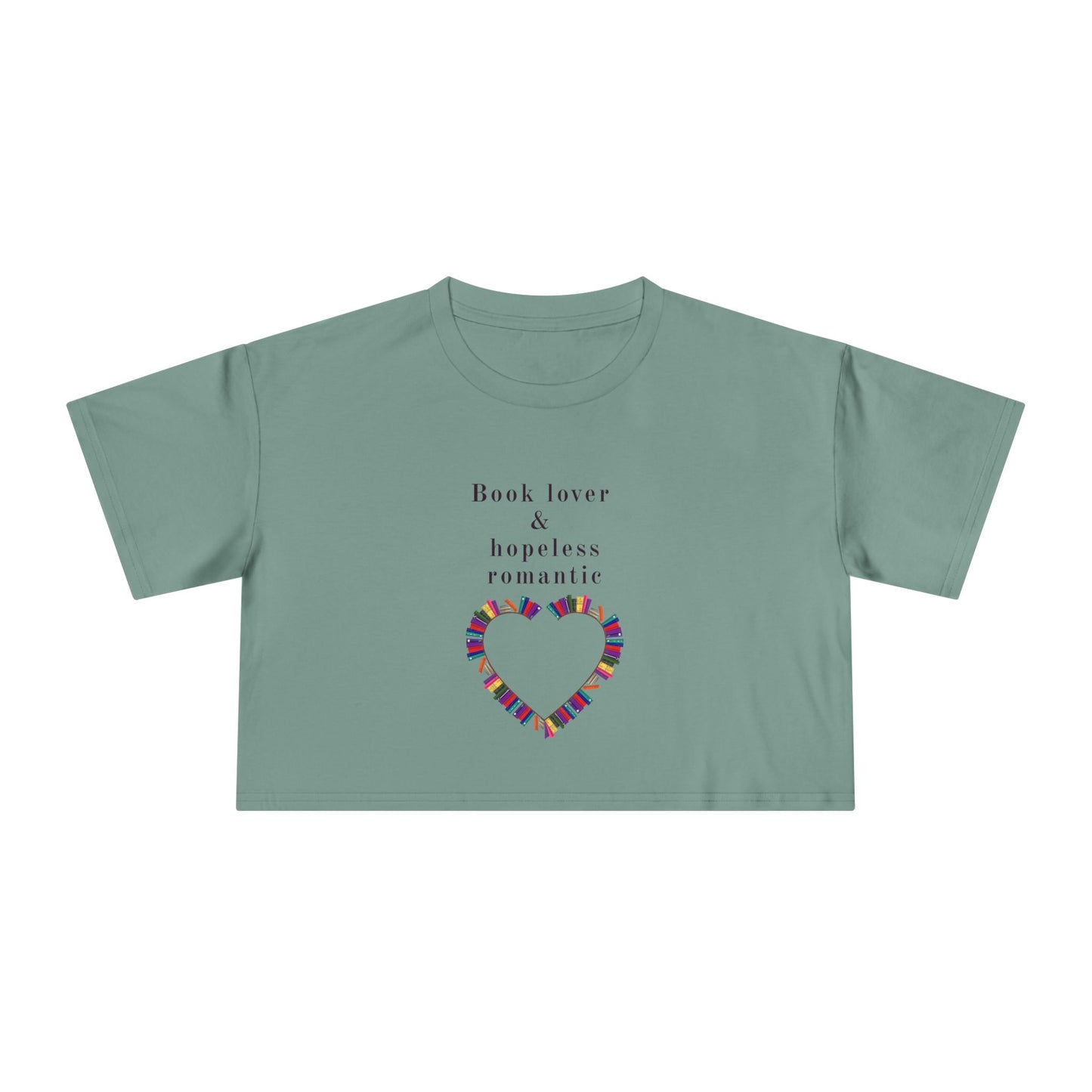 Book Lover & Hopeless Romantic Crop Tee
