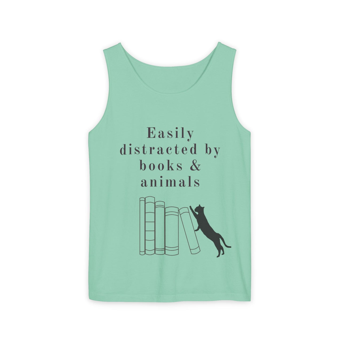 Easily Distracted by Books & Cats Tank Top