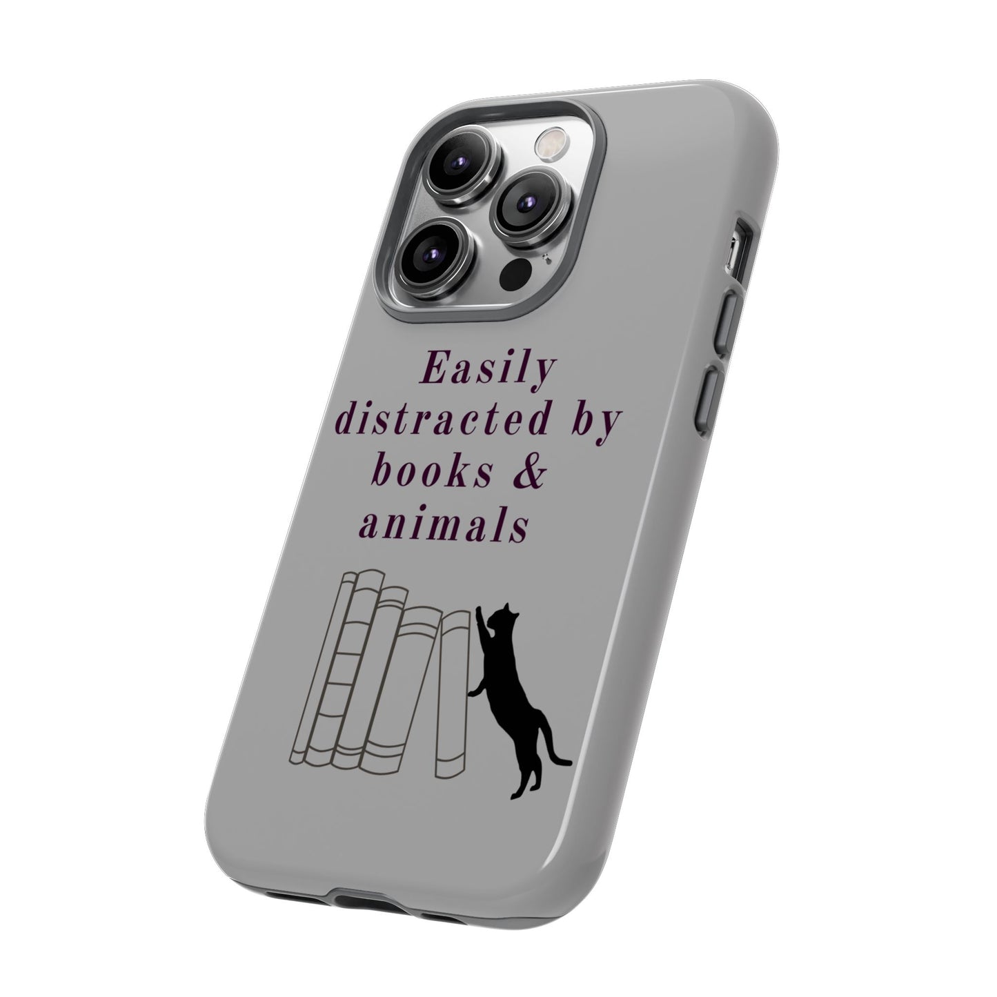 Easily Distracted by Books & Cats Phone Case