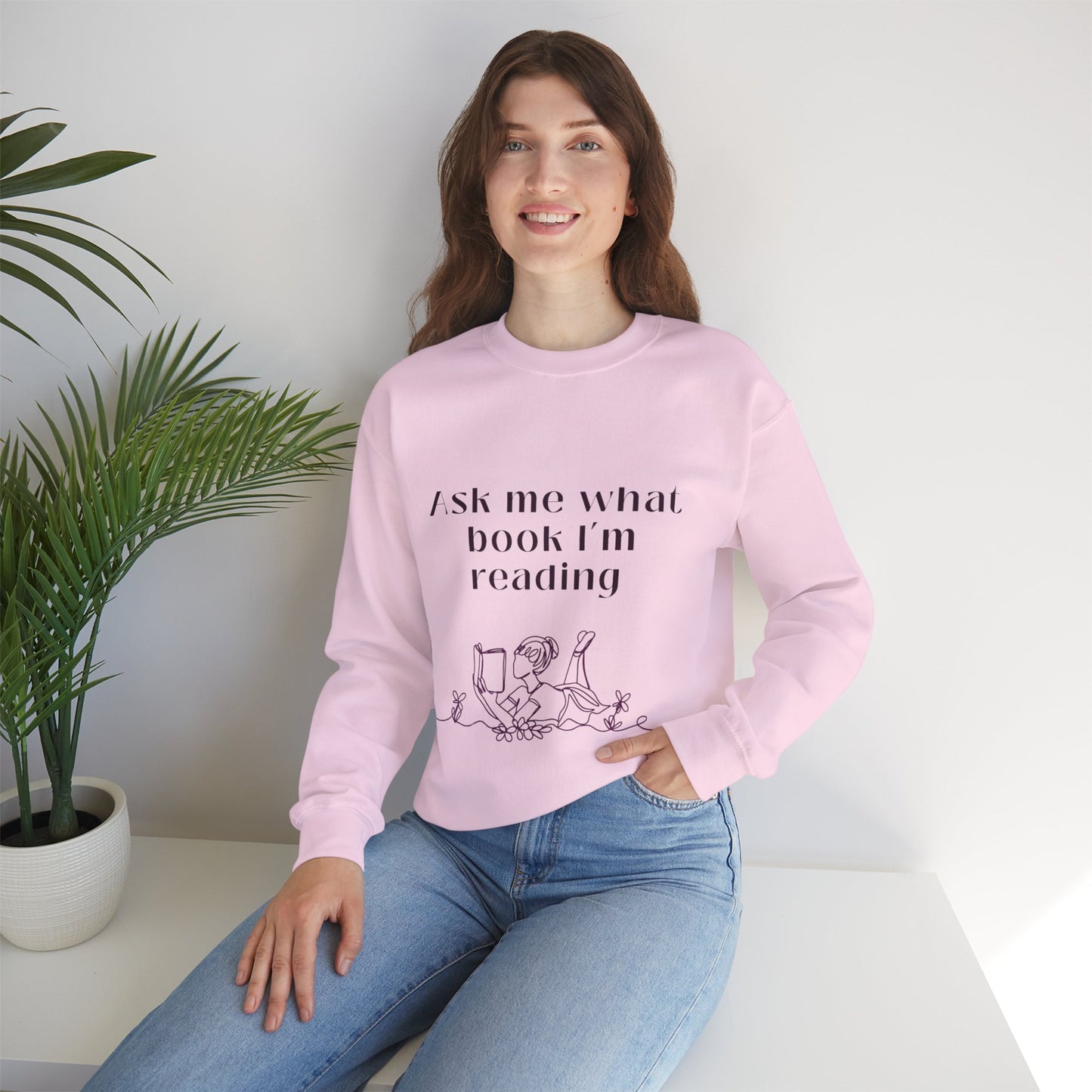 Ask Me What Book Crewneck Sweatshirt