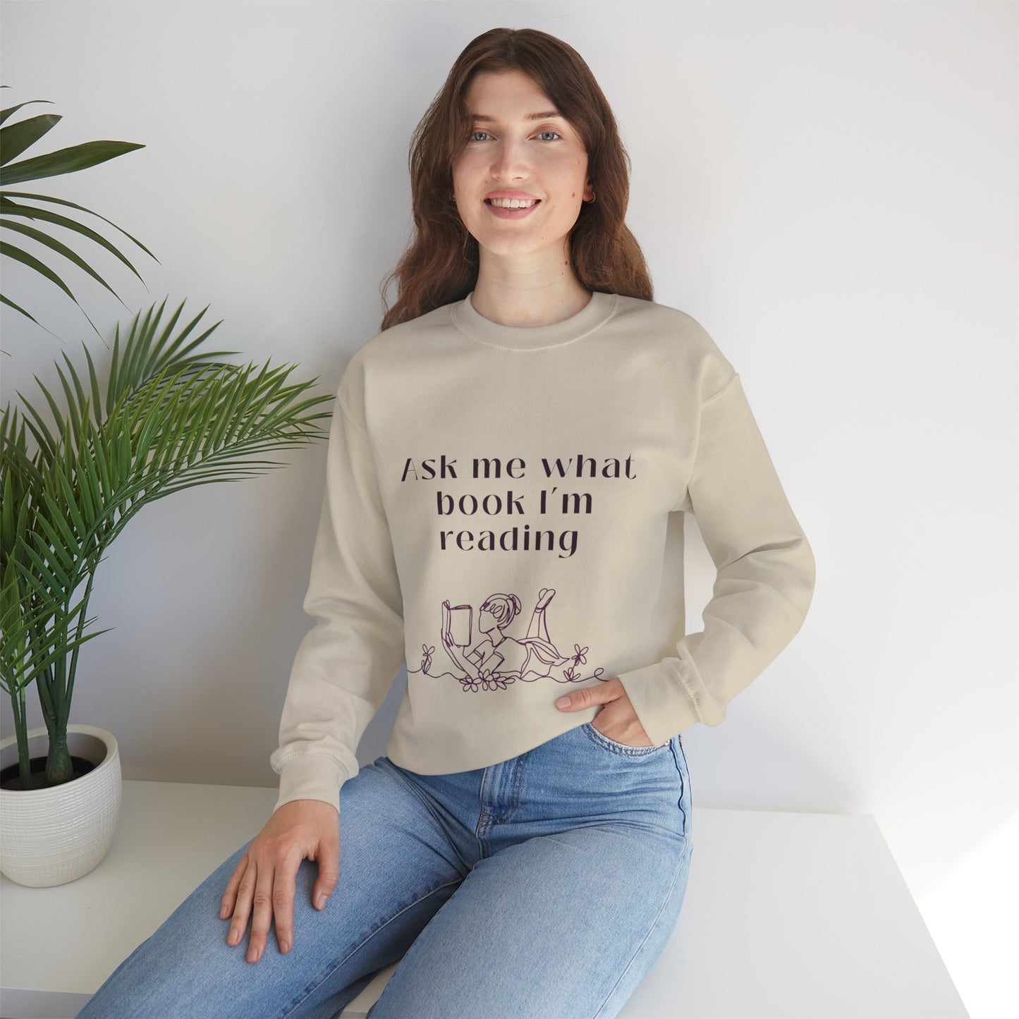 Ask Me What Book Crewneck Sweatshirt