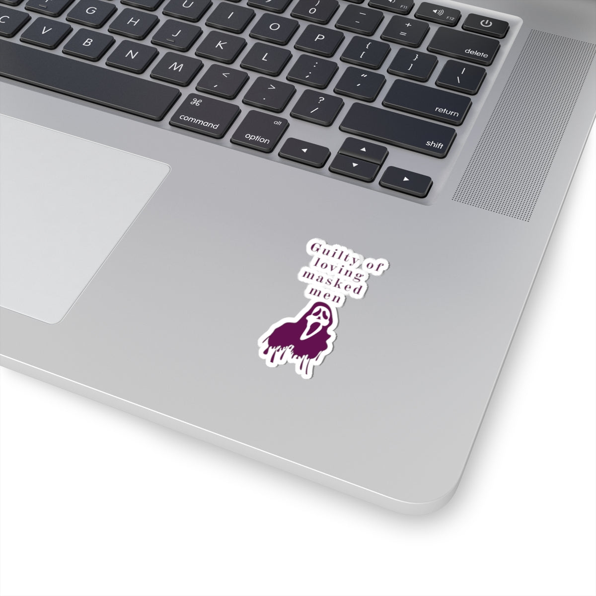 Guilty of Loving Masked Men Kiss-Cut Sticker