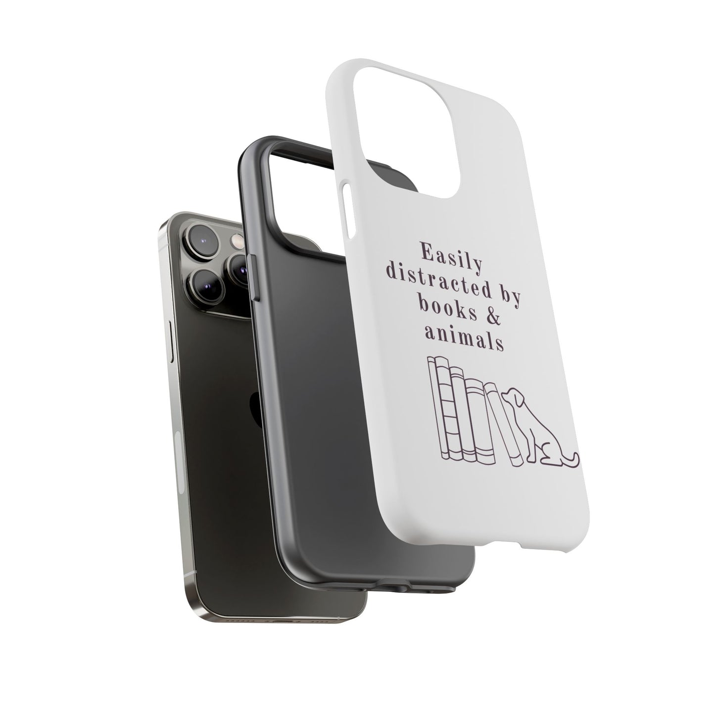 Easily Distracted by Books & Dogs Phone Case