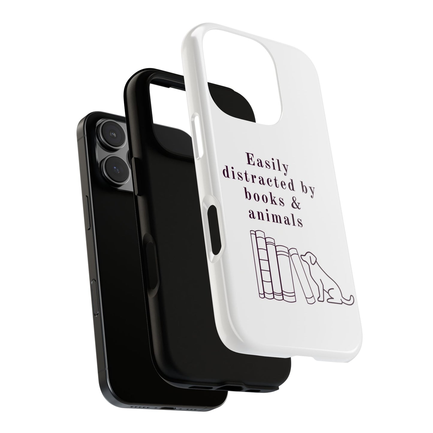 Easily Distracted by Books & Dogs Phone Case