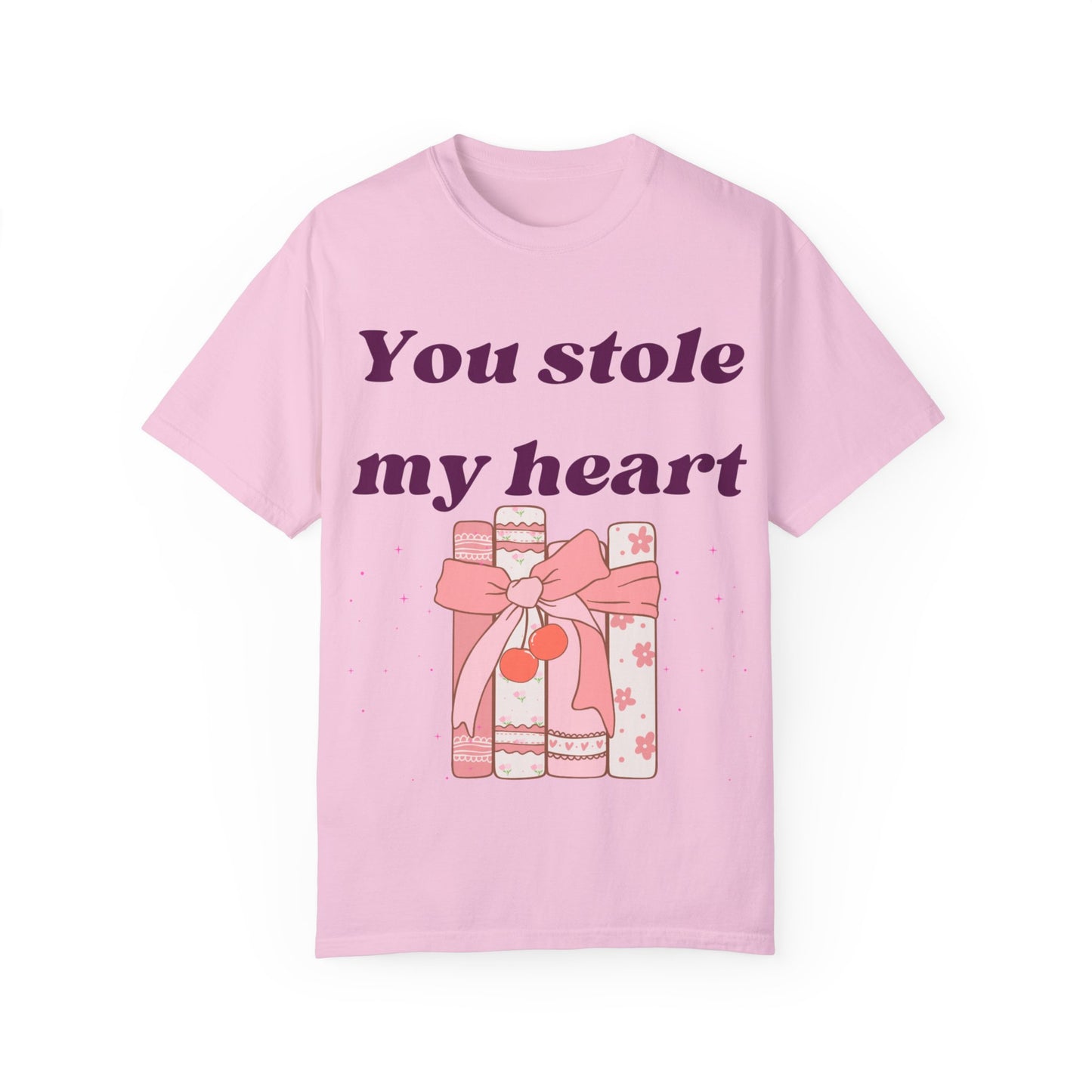 Books Stole My Heart Unisex Garment-Dyed T-shirt