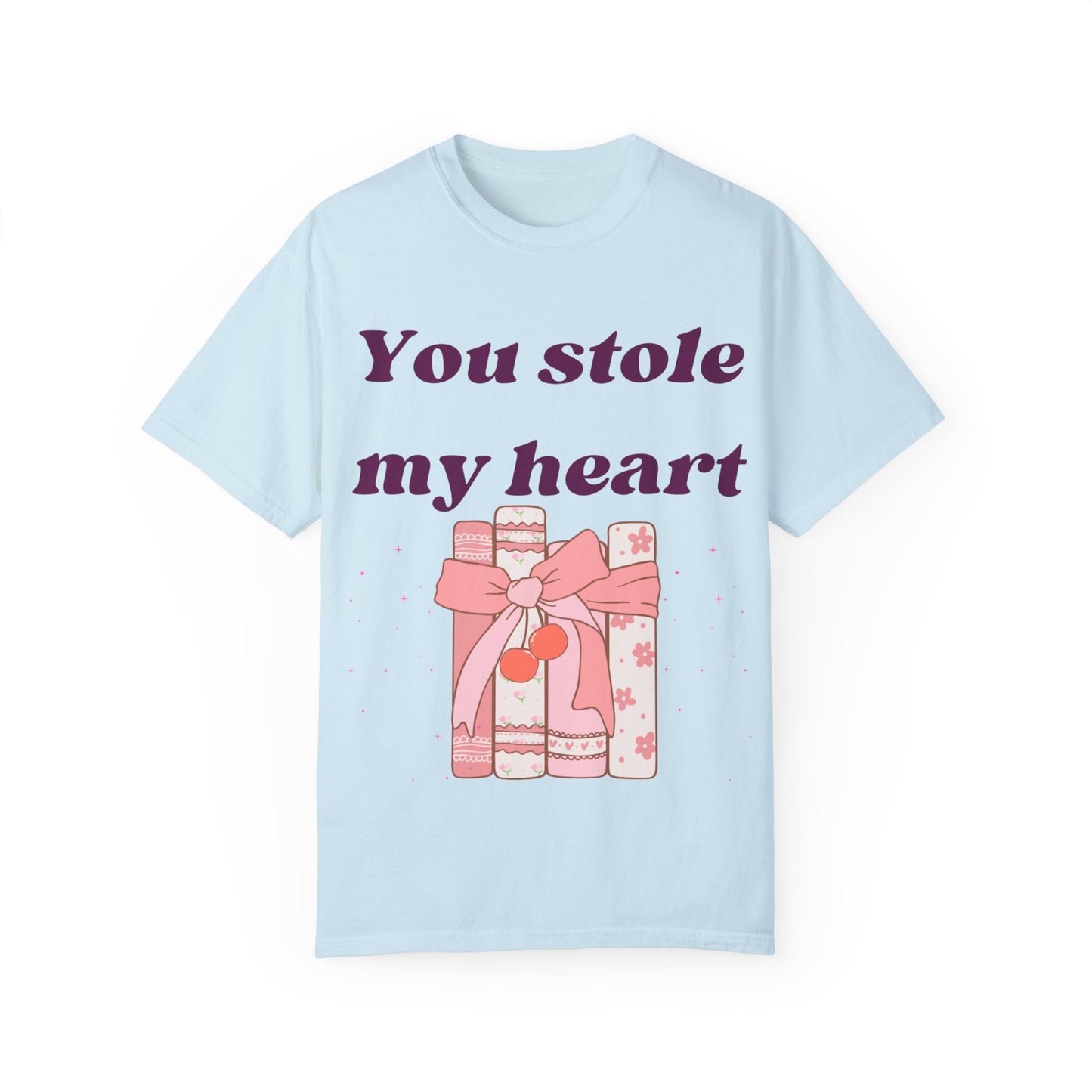 Books Stole My Heart Unisex Garment-Dyed T-shirt