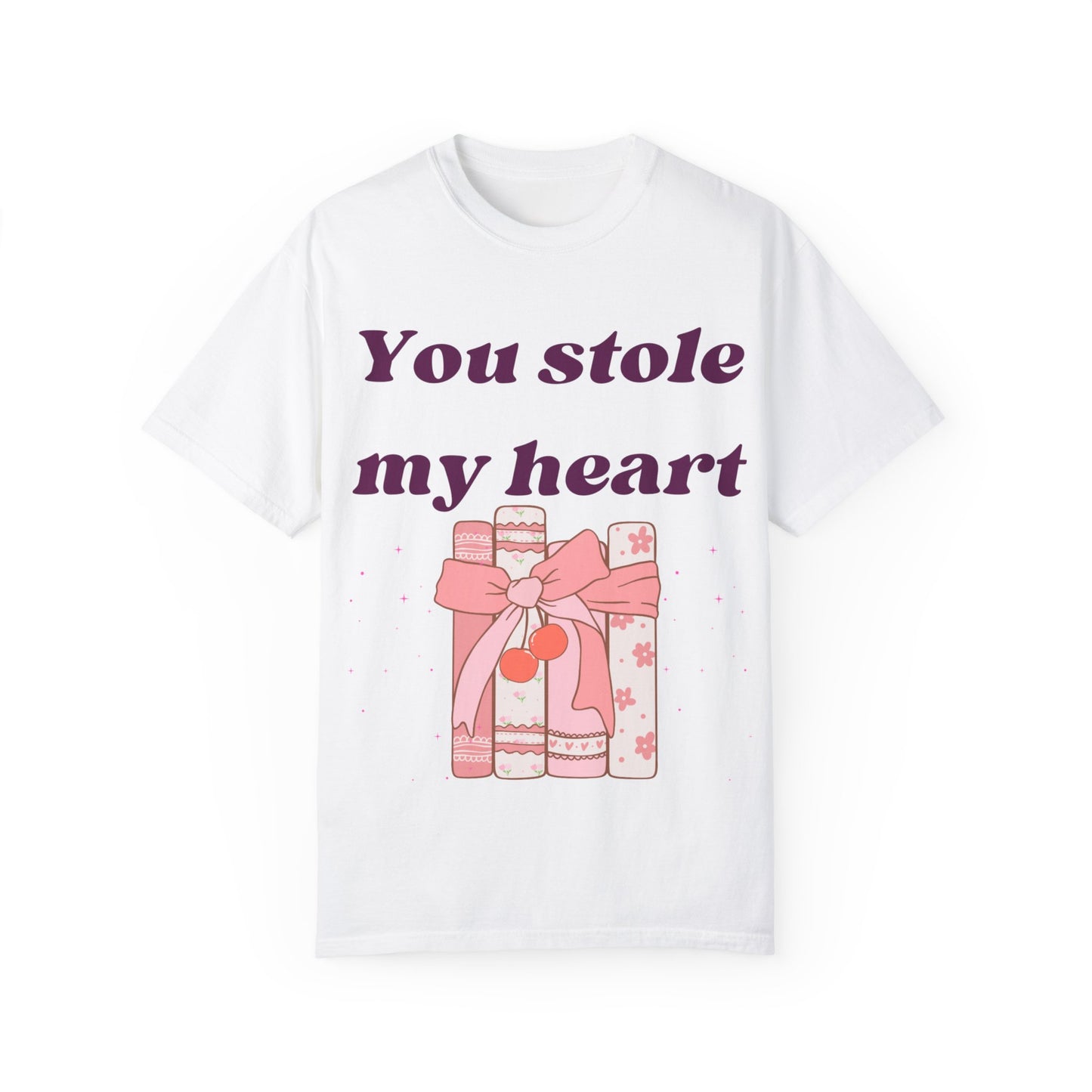 Books Stole My Heart Unisex Garment-Dyed T-shirt