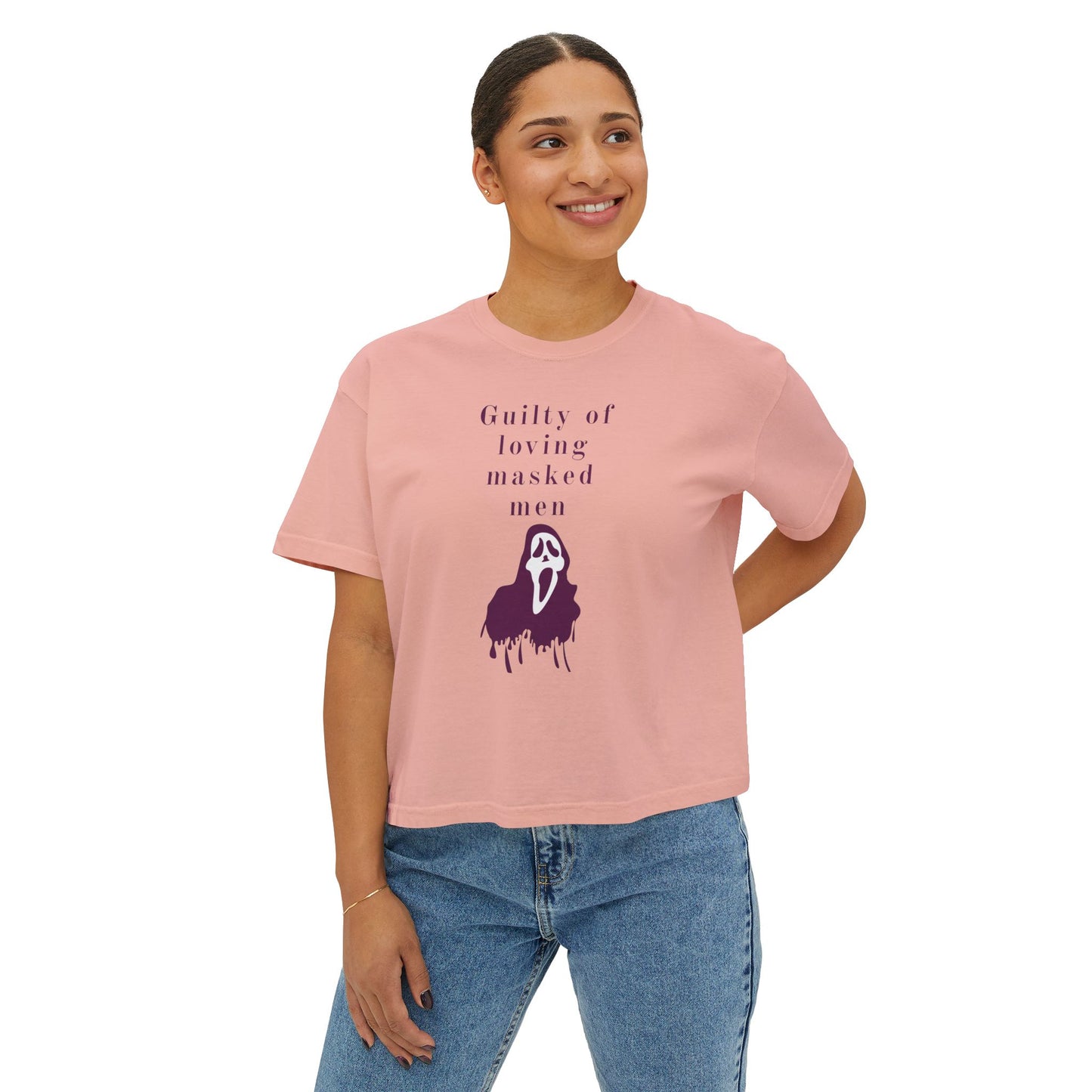 Guilty of Loving Masked Men Women's Boxy Tee