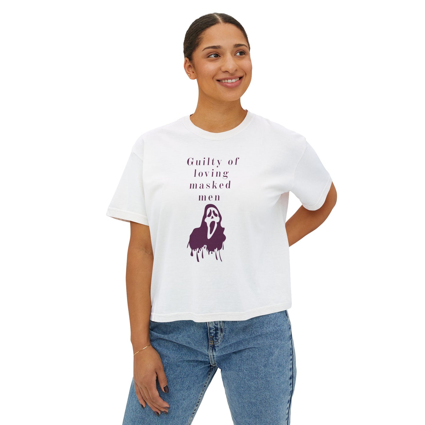 Guilty of Loving Masked Men Women's Boxy Tee