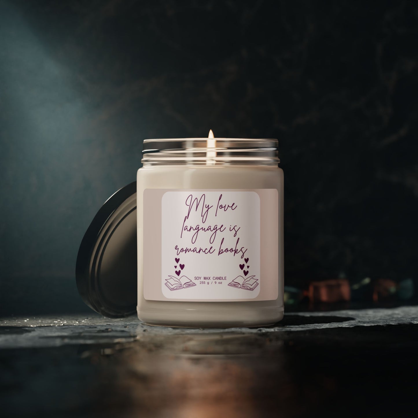 Romance Books Scented Soy Candle, 9oz