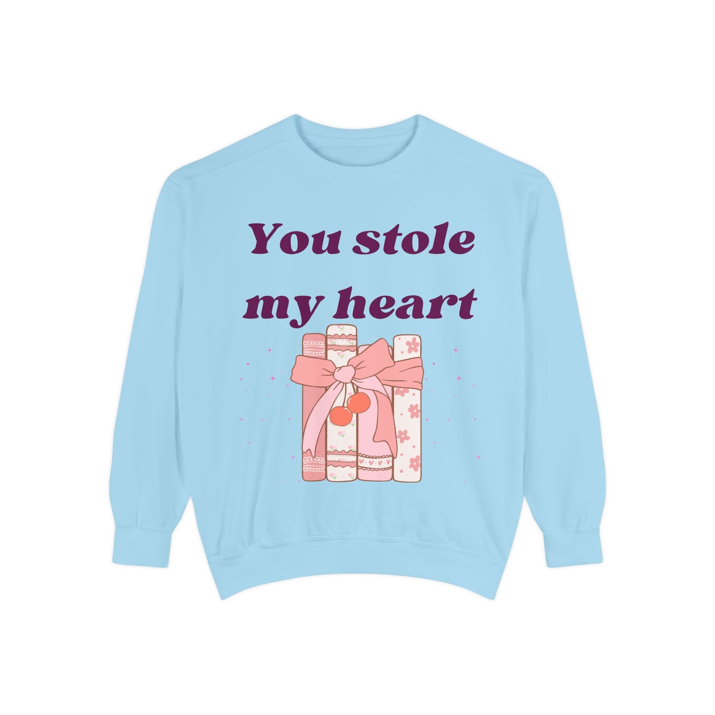 Books Stole My Heart Unisex Garment-Dyed Sweatshirt