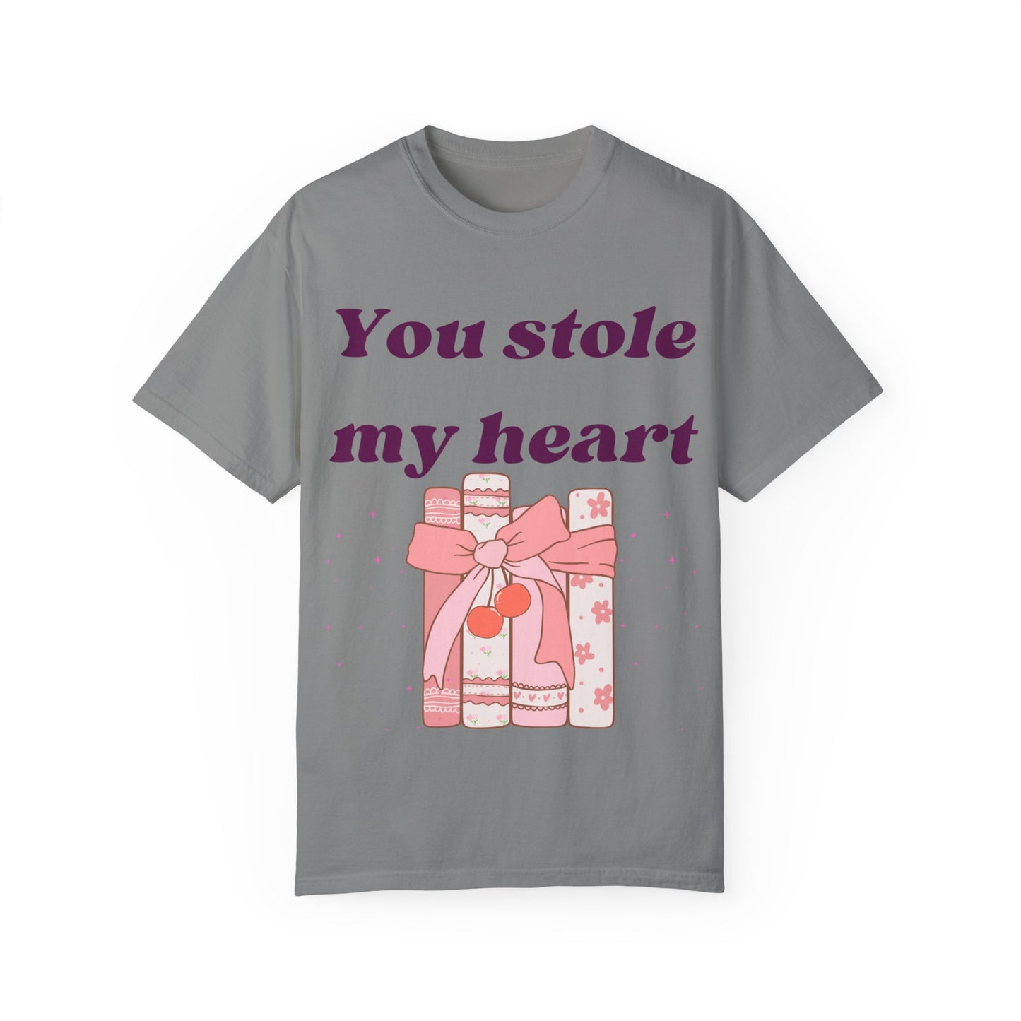 Books Stole My Heart Unisex Garment-Dyed T-shirt