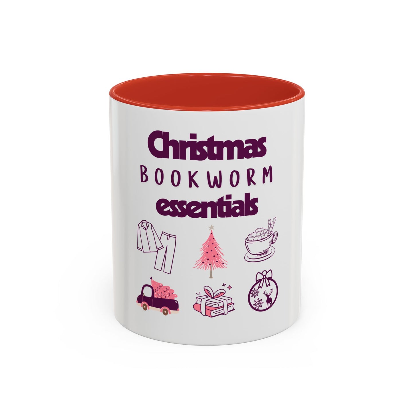 Christmas Bookworm Essentials Accent Coffee Mug (11, 15oz)