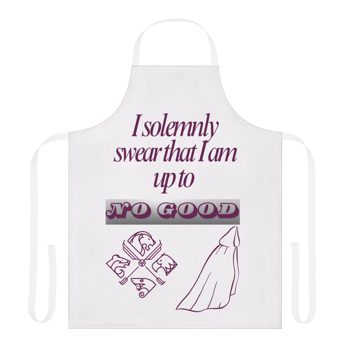 I Solemnly Swear Apron, 5-Color Straps (AOP)