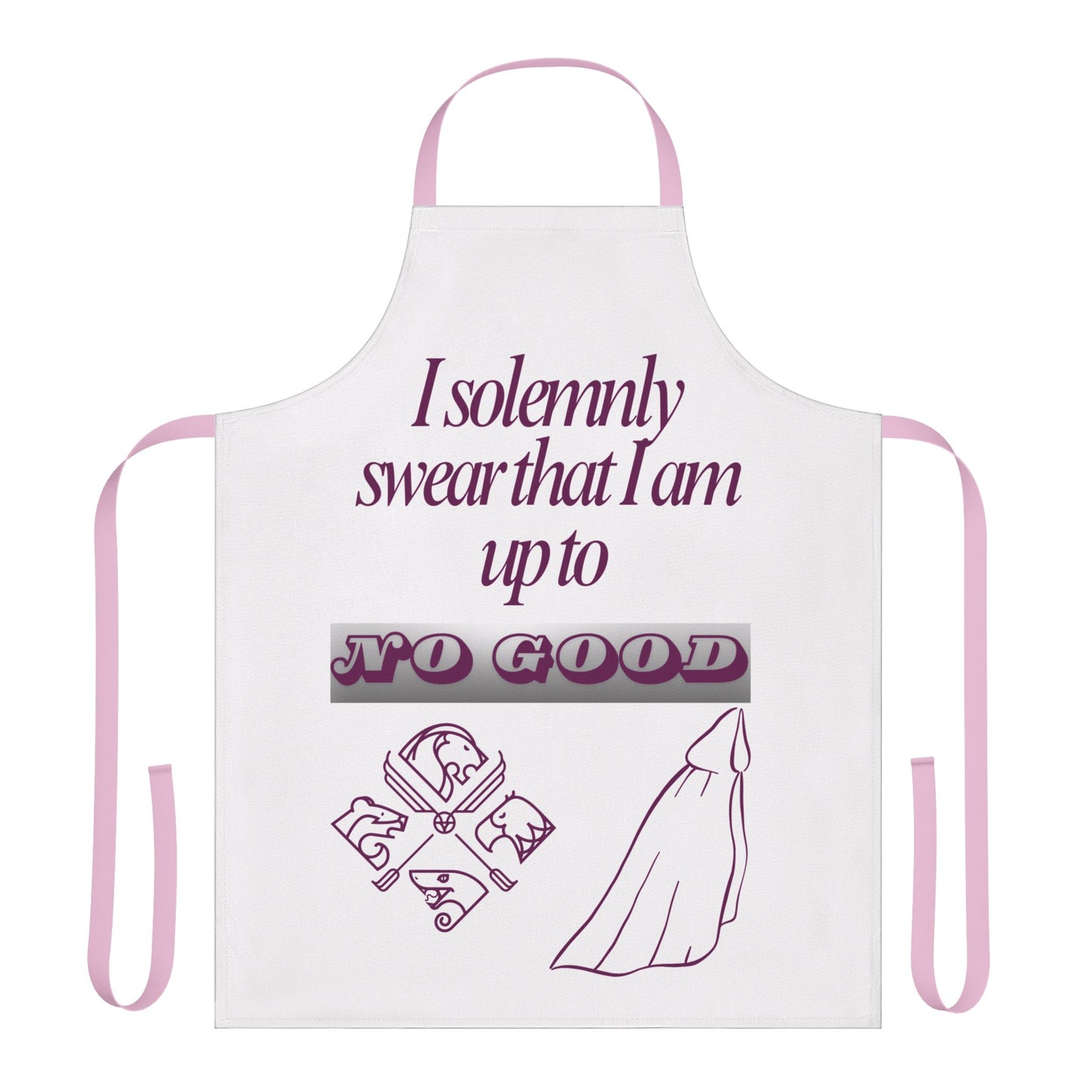 I Solemnly Swear Apron, 5-Color Straps (AOP)