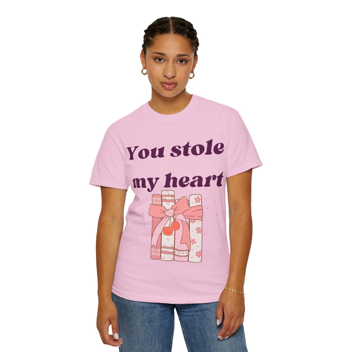 Books Stole My Heart Unisex Garment-Dyed T-shirt