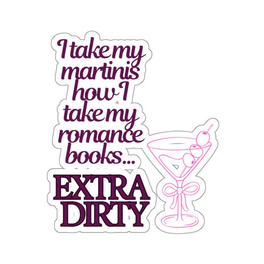 Martinis = Books Kiss-Cut Stickers