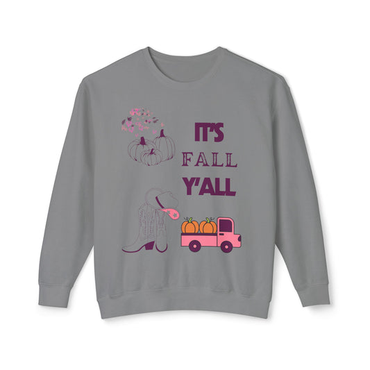 It's FALL Y'all Unisex Lightweight Crewneck Sweatshirt