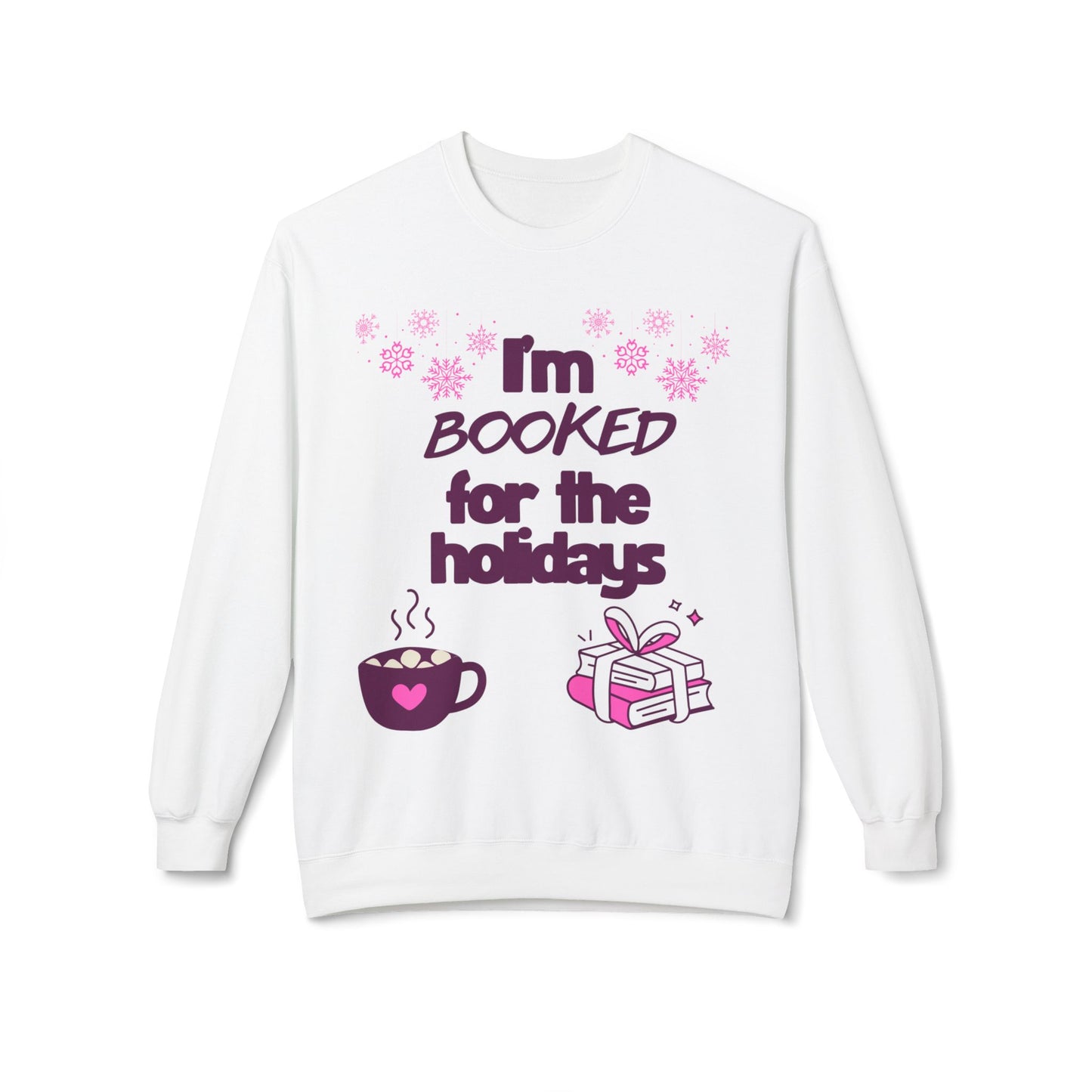 Booked For The Holidays Unisex Midweight Softstyle Fleece Crewneck Sweatshirt