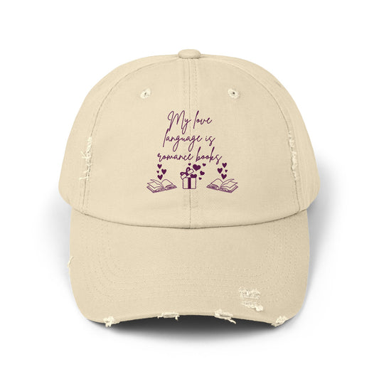 My Love Language Is Books Distressed Cap
