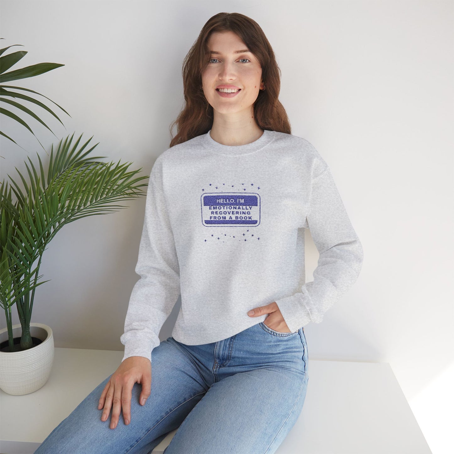 Hello, I'm..  EMBROIDERED Sweatshirt