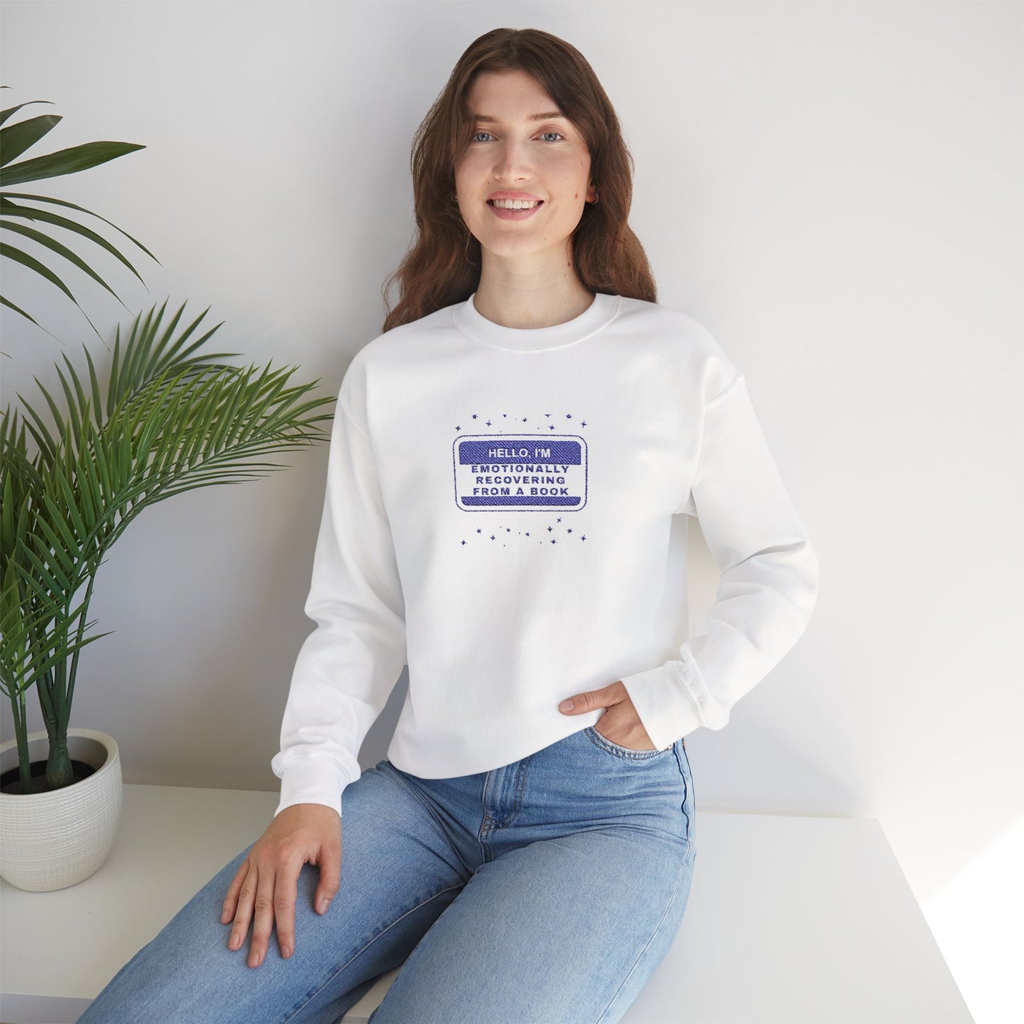 Hello, I'm..  EMBROIDERED Sweatshirt
