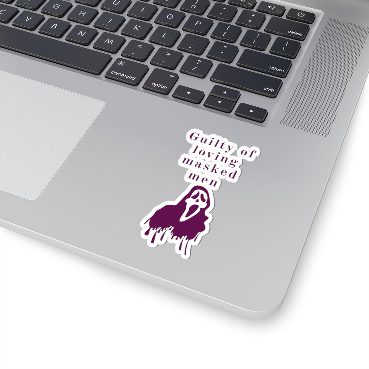 Guilty of Loving Masked Men Kiss-Cut Sticker