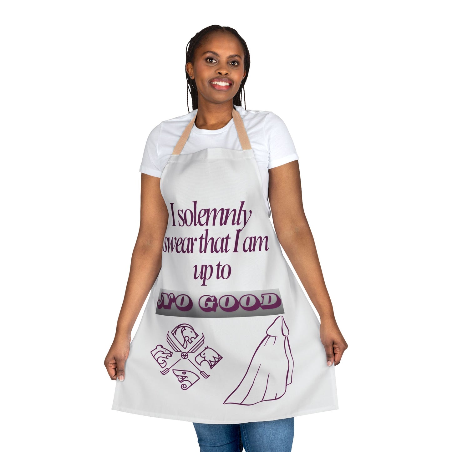 I Solemnly Swear Apron, 5-Color Straps (AOP)