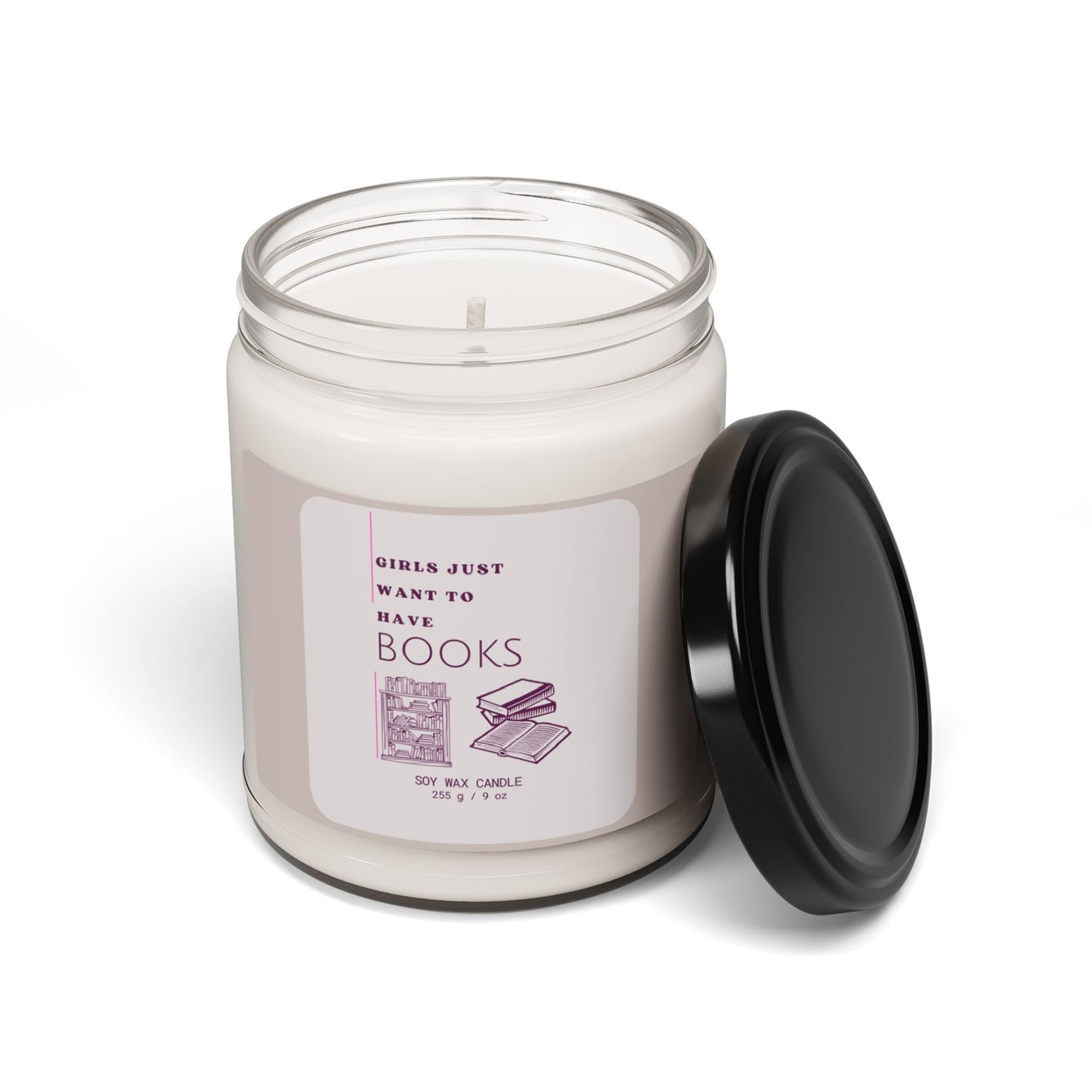 Girls Just Want Books Scented Soy Candle, 9oz