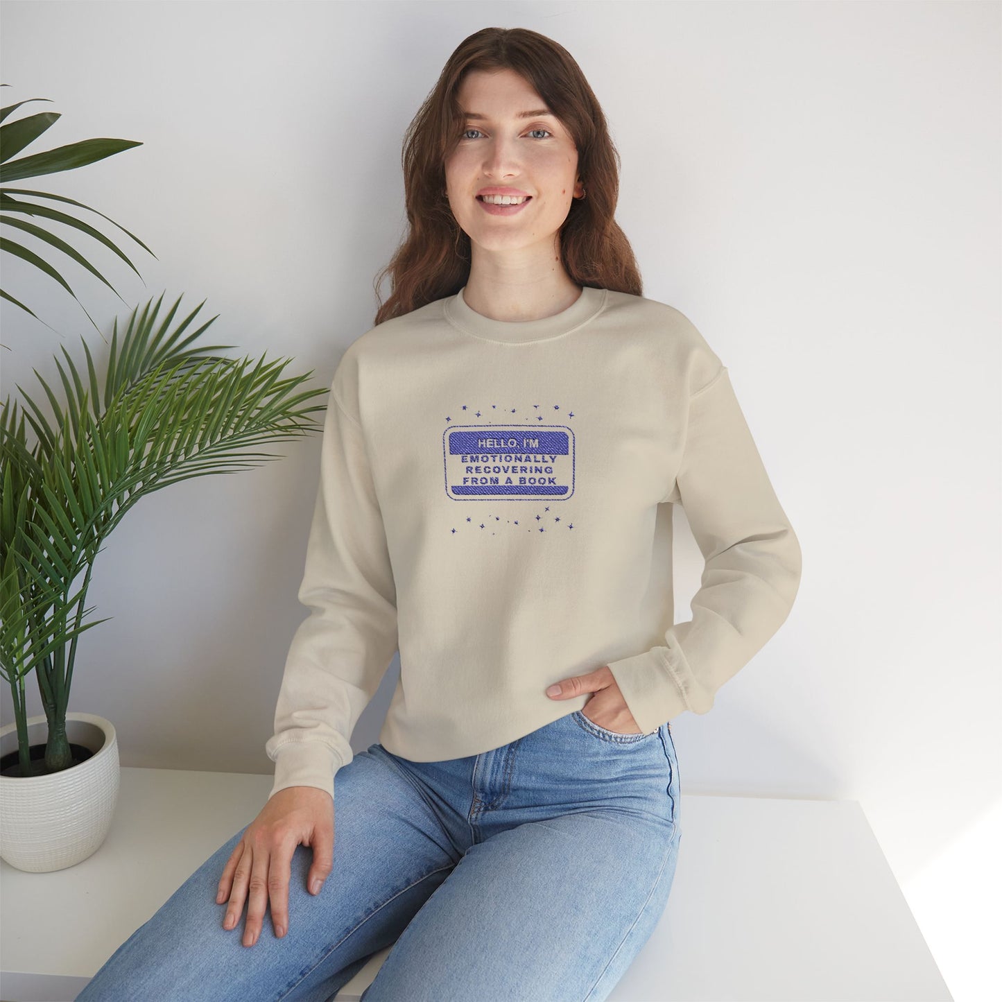 Hello, I'm..  EMBROIDERED Sweatshirt