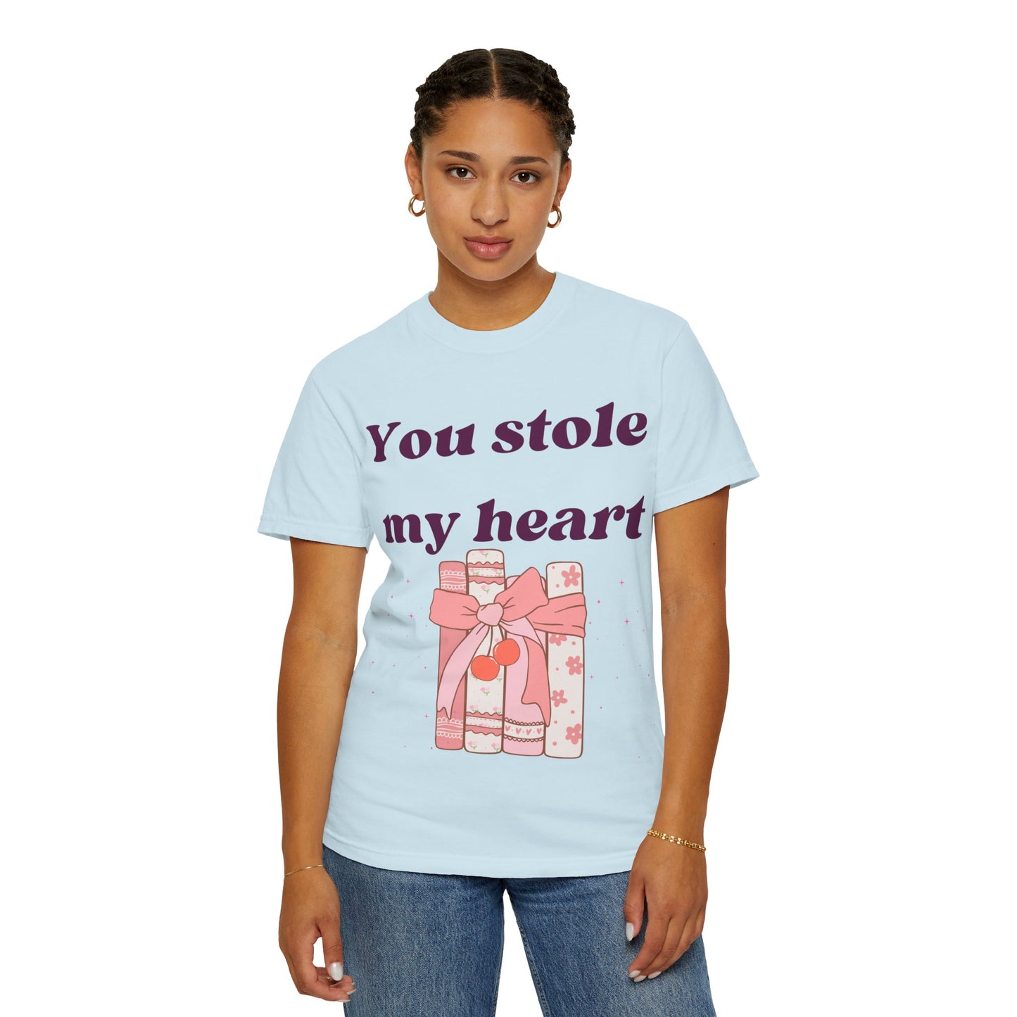 Books Stole My Heart Unisex Garment-Dyed T-shirt