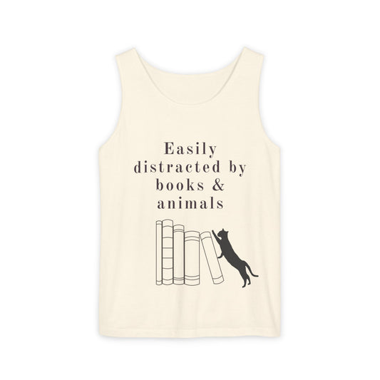 Easily Distracted by Books & Cats Tank Top
