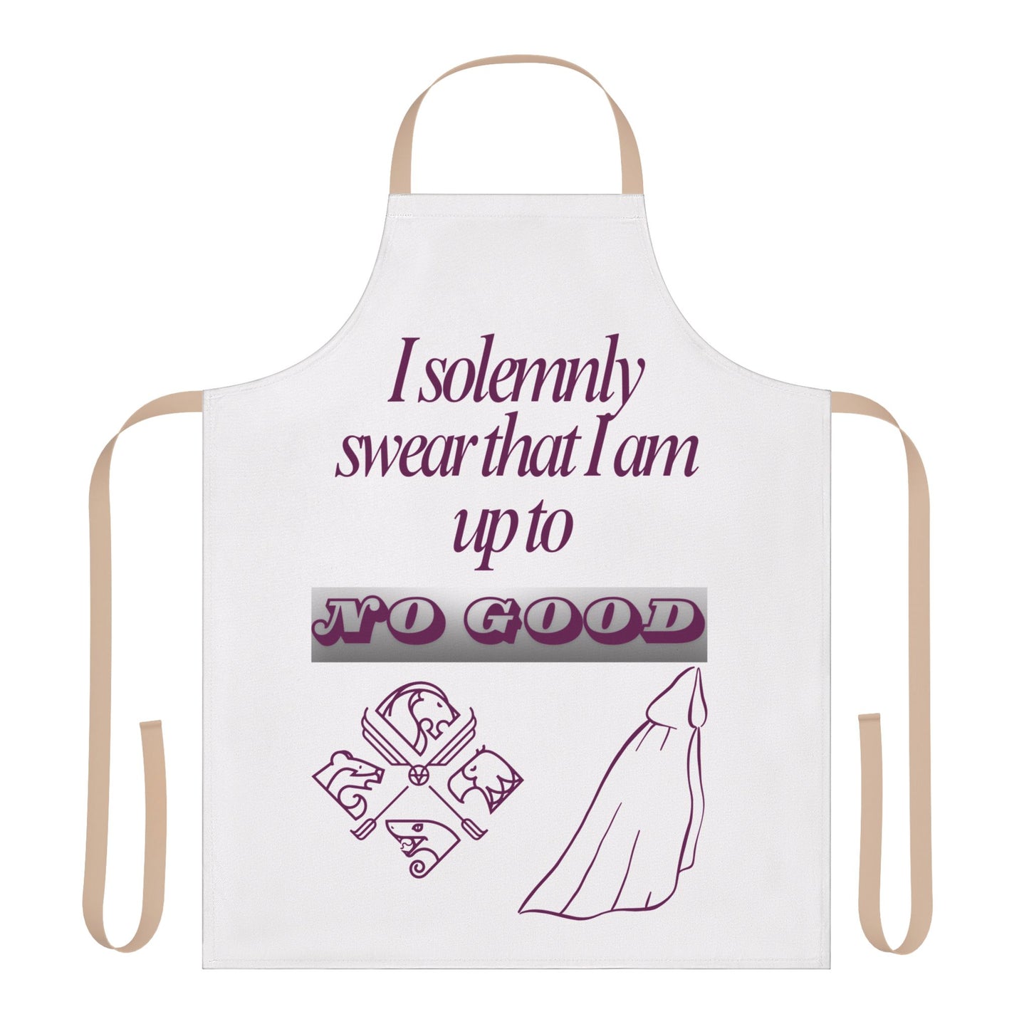 I Solemnly Swear Apron, 5-Color Straps (AOP)