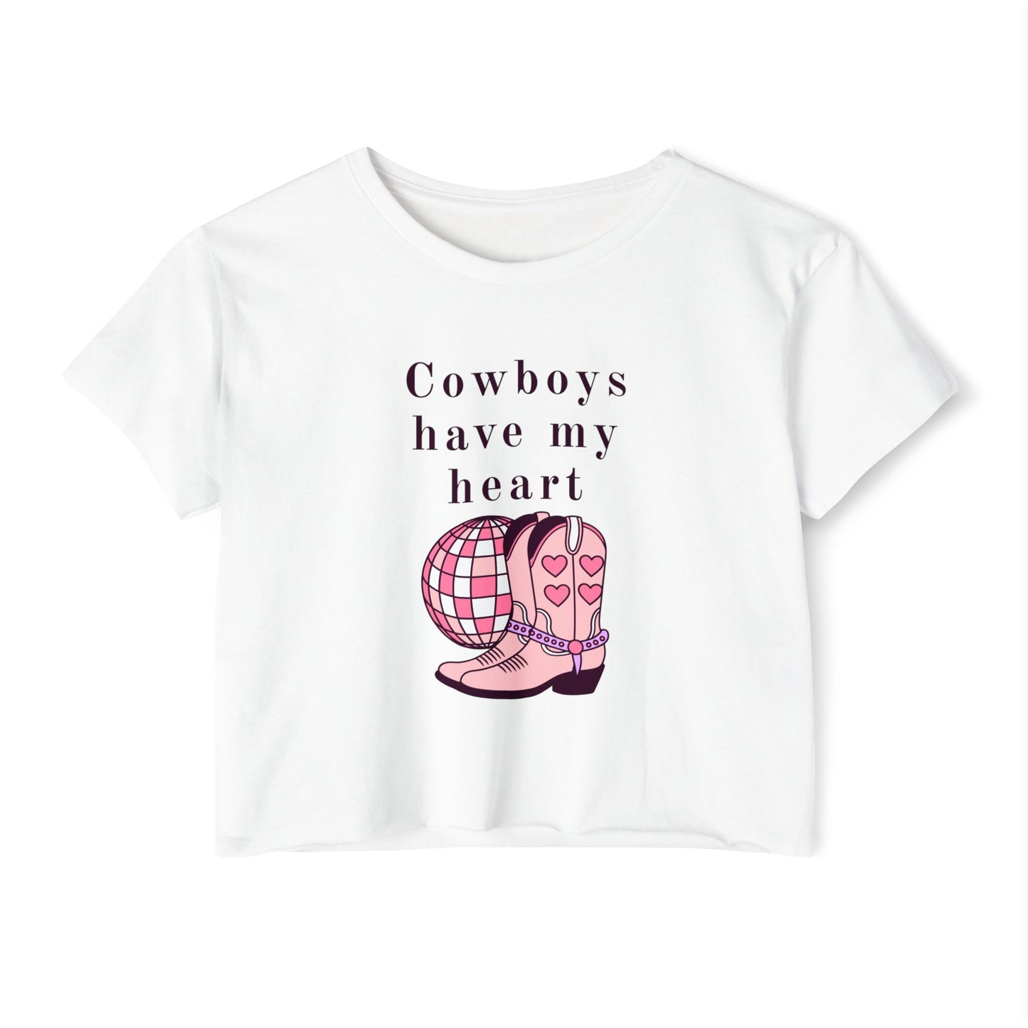 Cowboys Have My Heart Crop Top