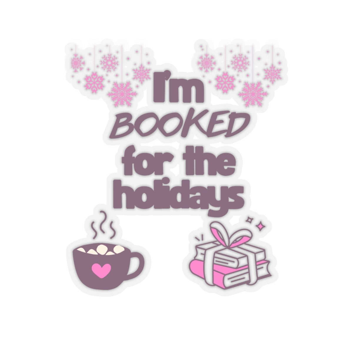 Booked For The Holidays Kiss-Cut Stickers