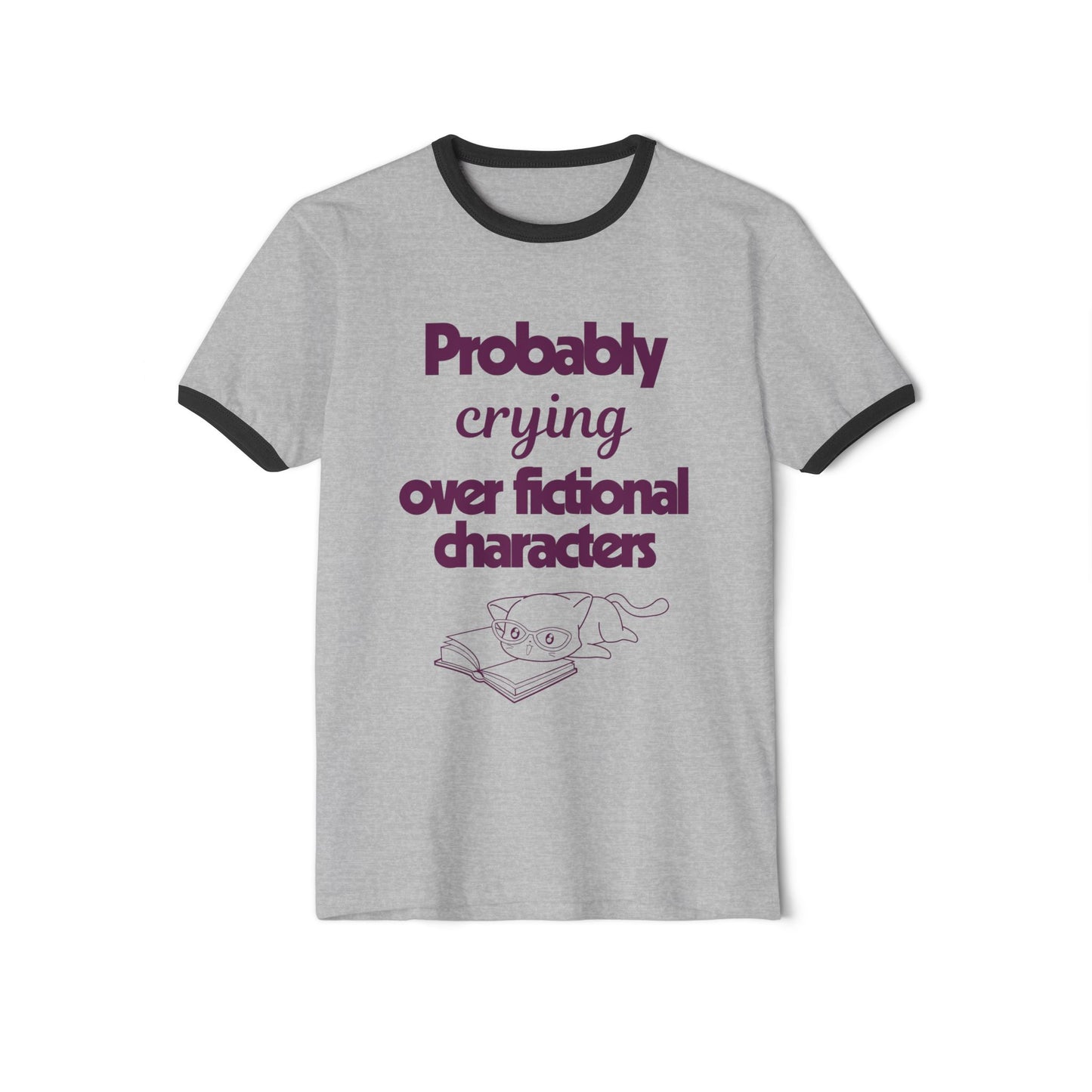 Probably Crying Unisex Cotton Ringer T-Shirt
