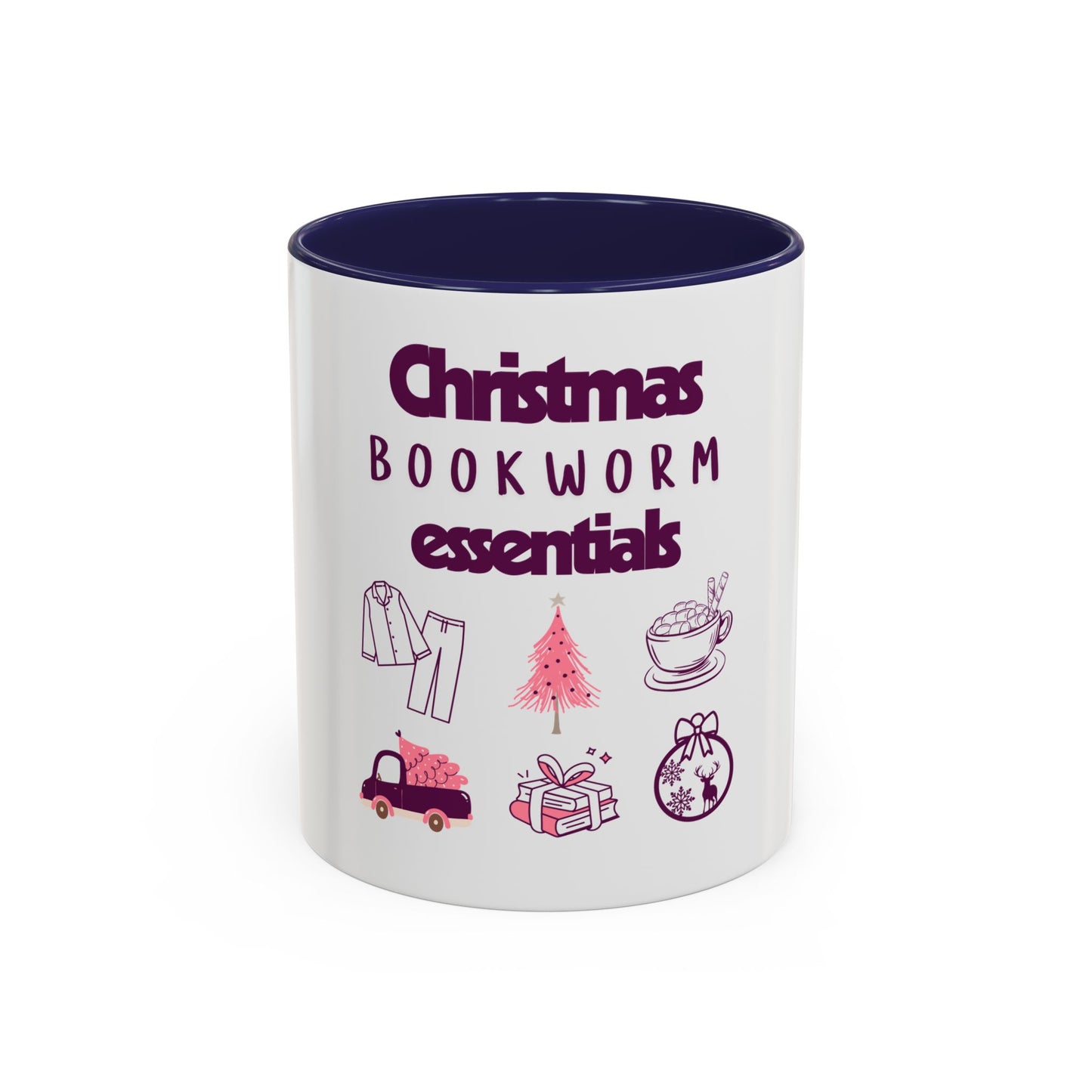 Christmas Bookworm Essentials Accent Coffee Mug (11, 15oz)