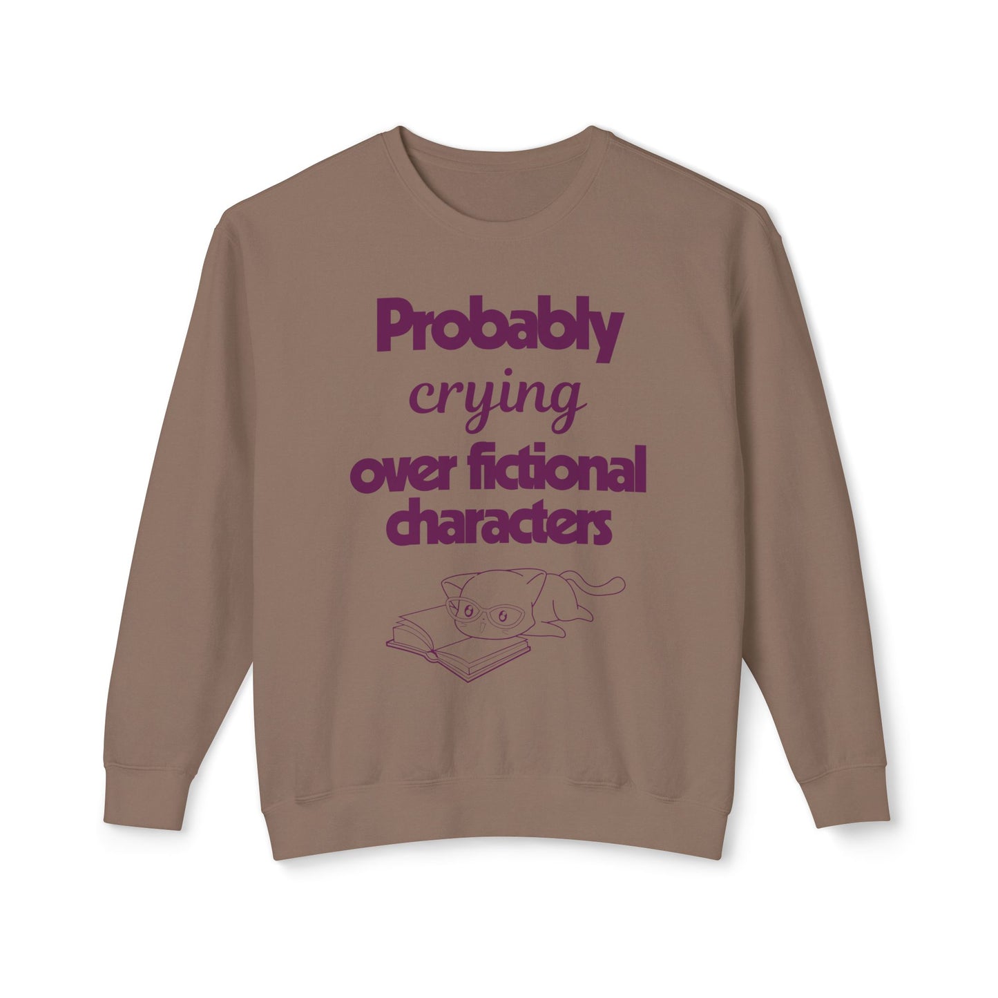 Probably Crying Unisex Lightweight Crewneck Sweatshirt