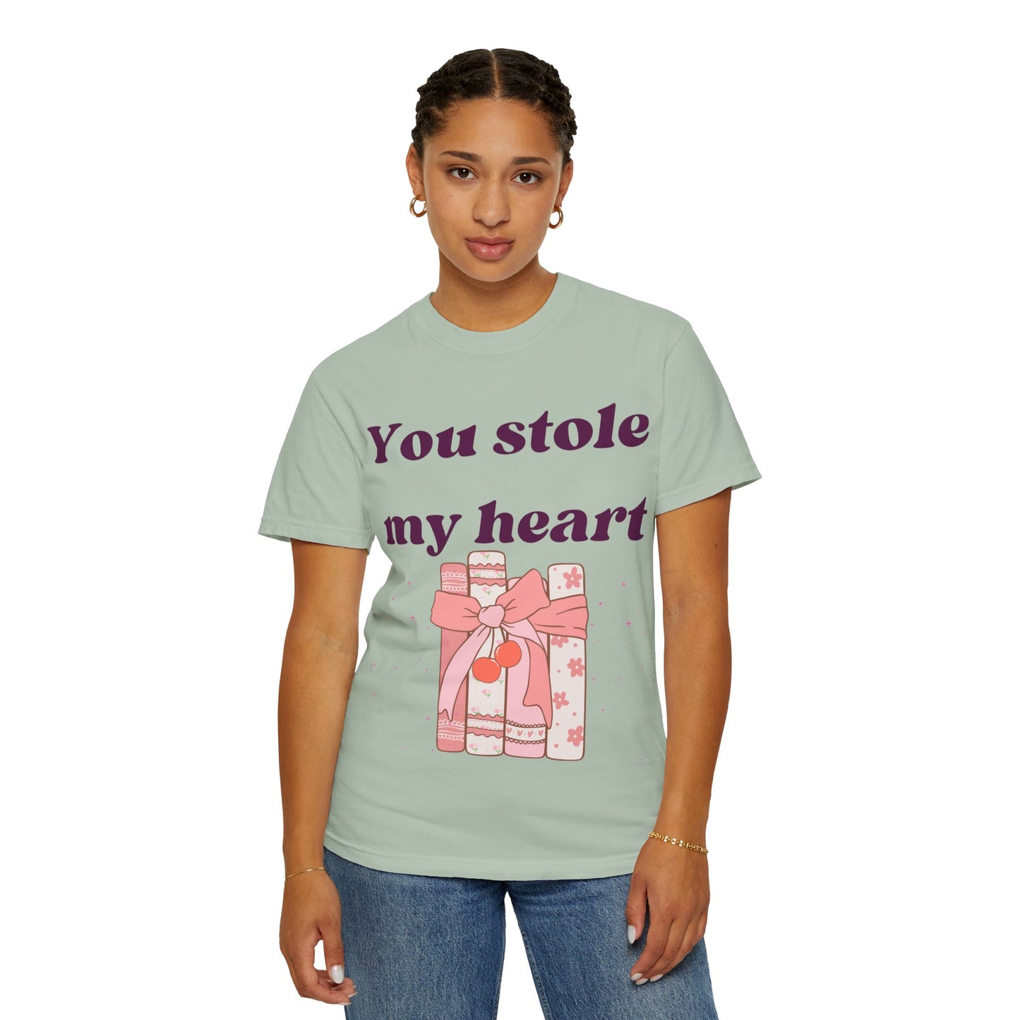 Books Stole My Heart Unisex Garment-Dyed T-shirt