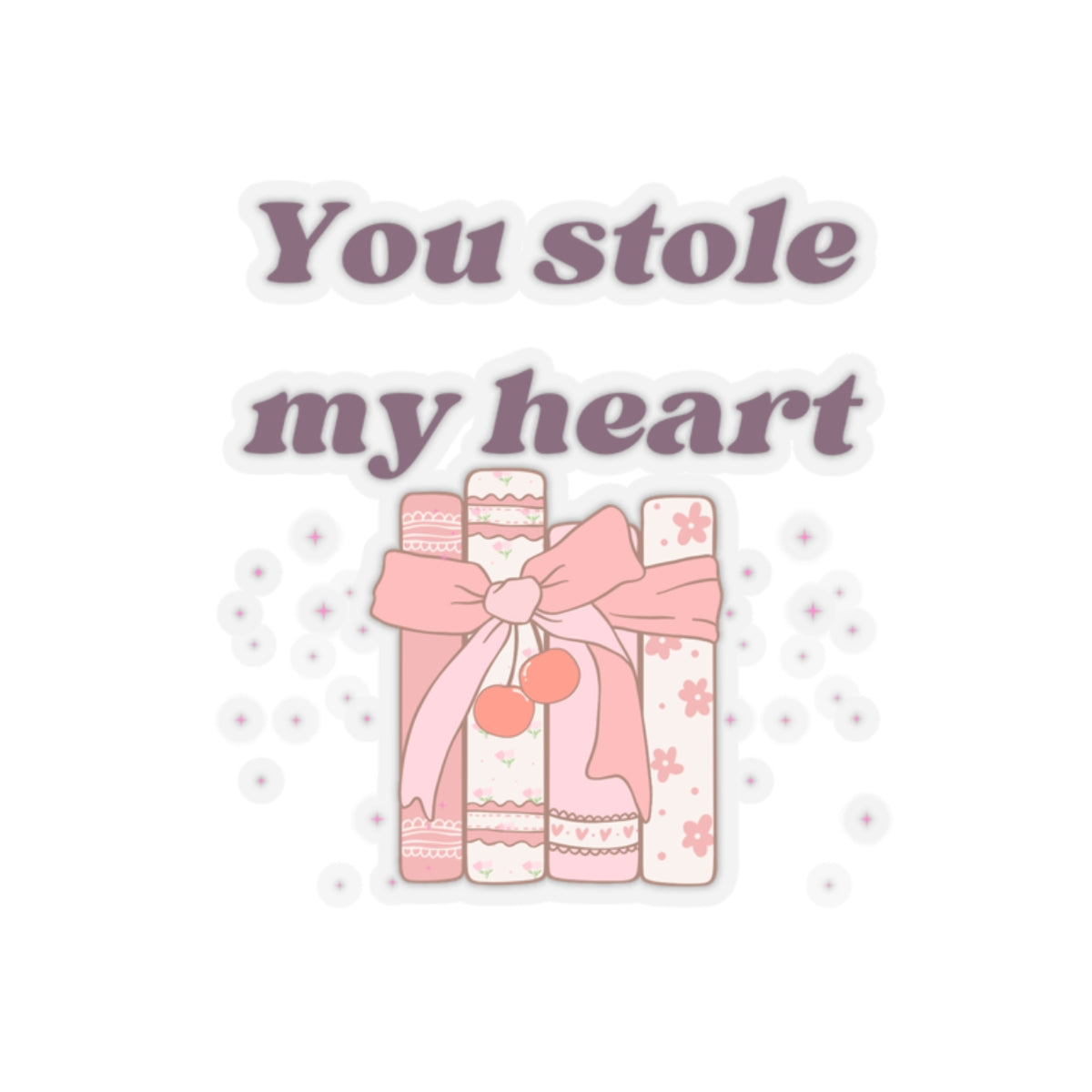 Books Stole My Heart Kiss-Cut Stickers