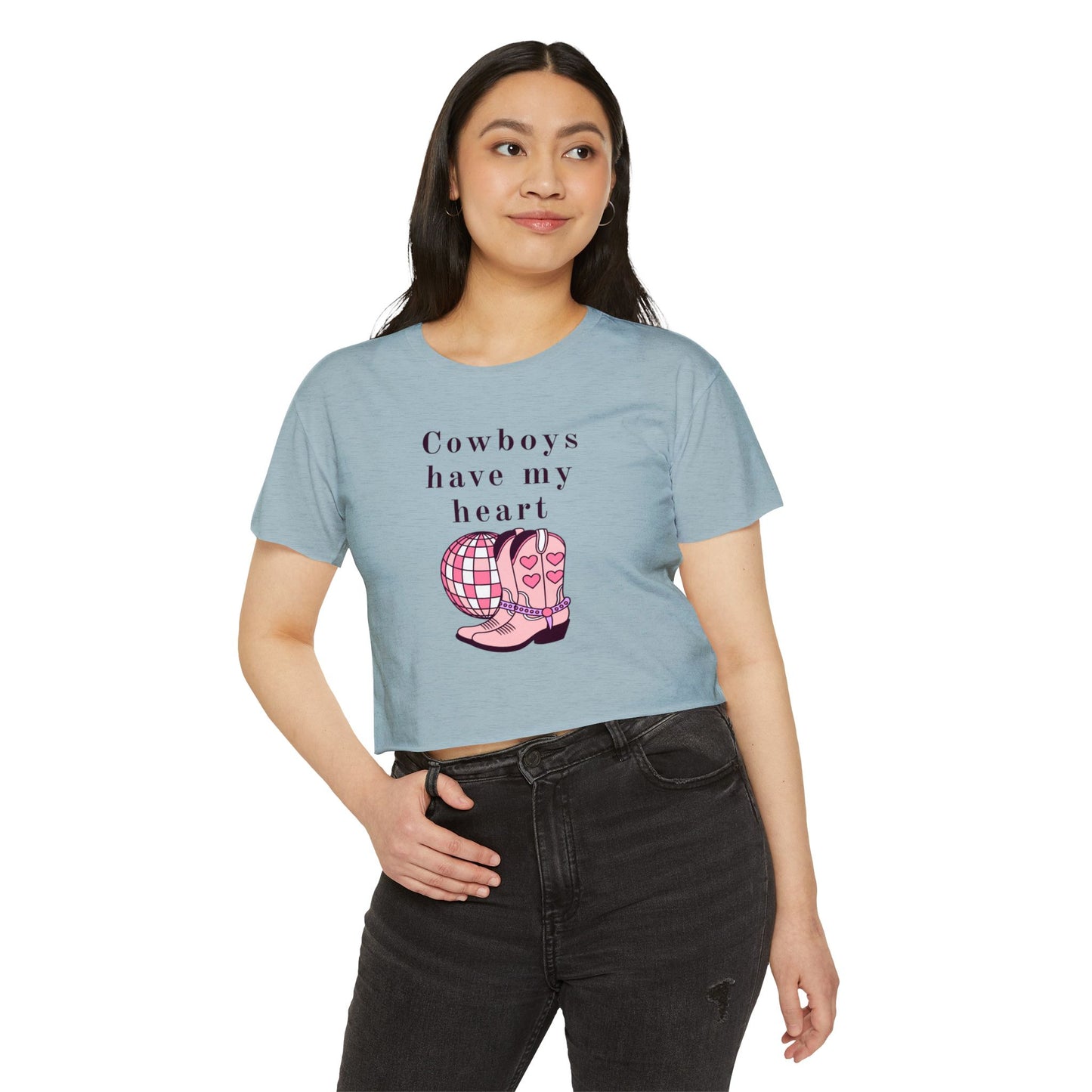 Cowboys Have My Heart Crop Top