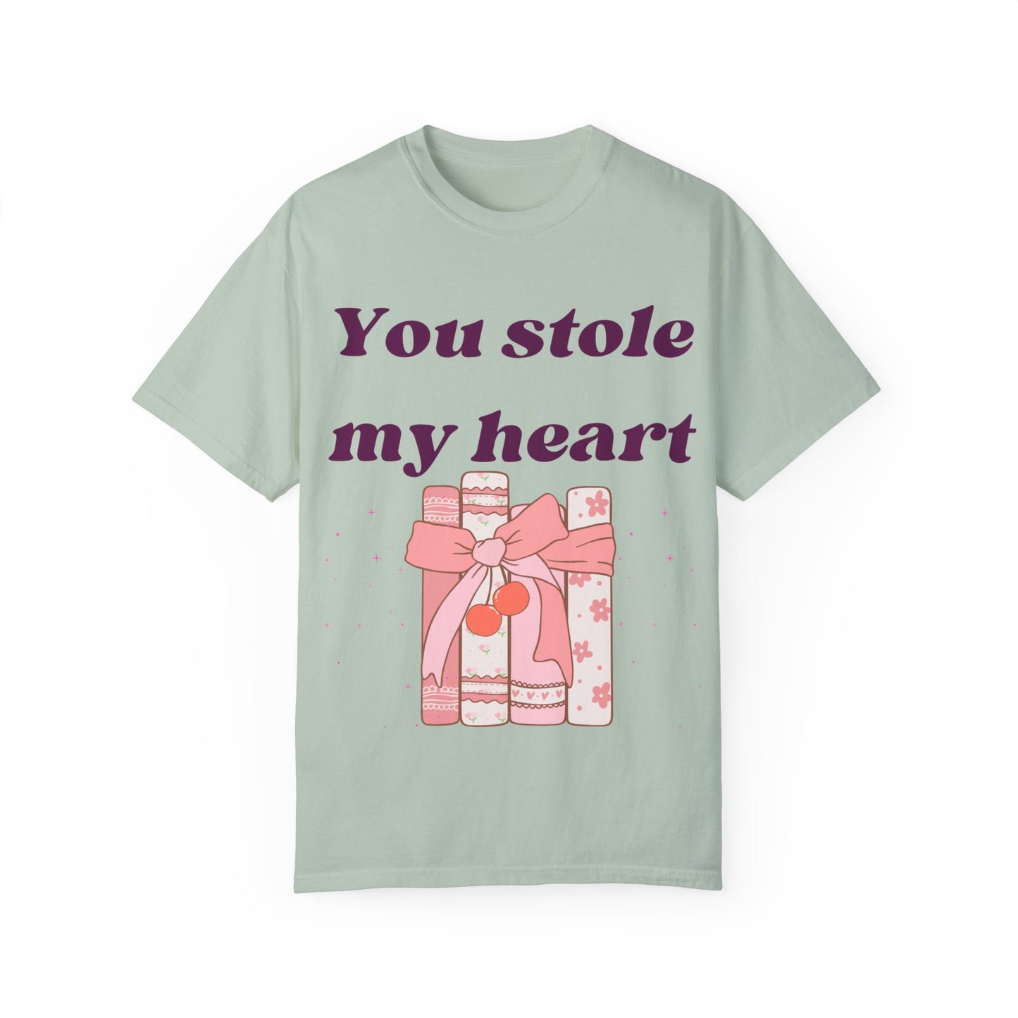 Books Stole My Heart Unisex Garment-Dyed T-shirt