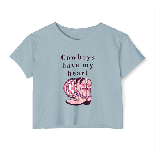 Cowboys Have My Heart Crop Top