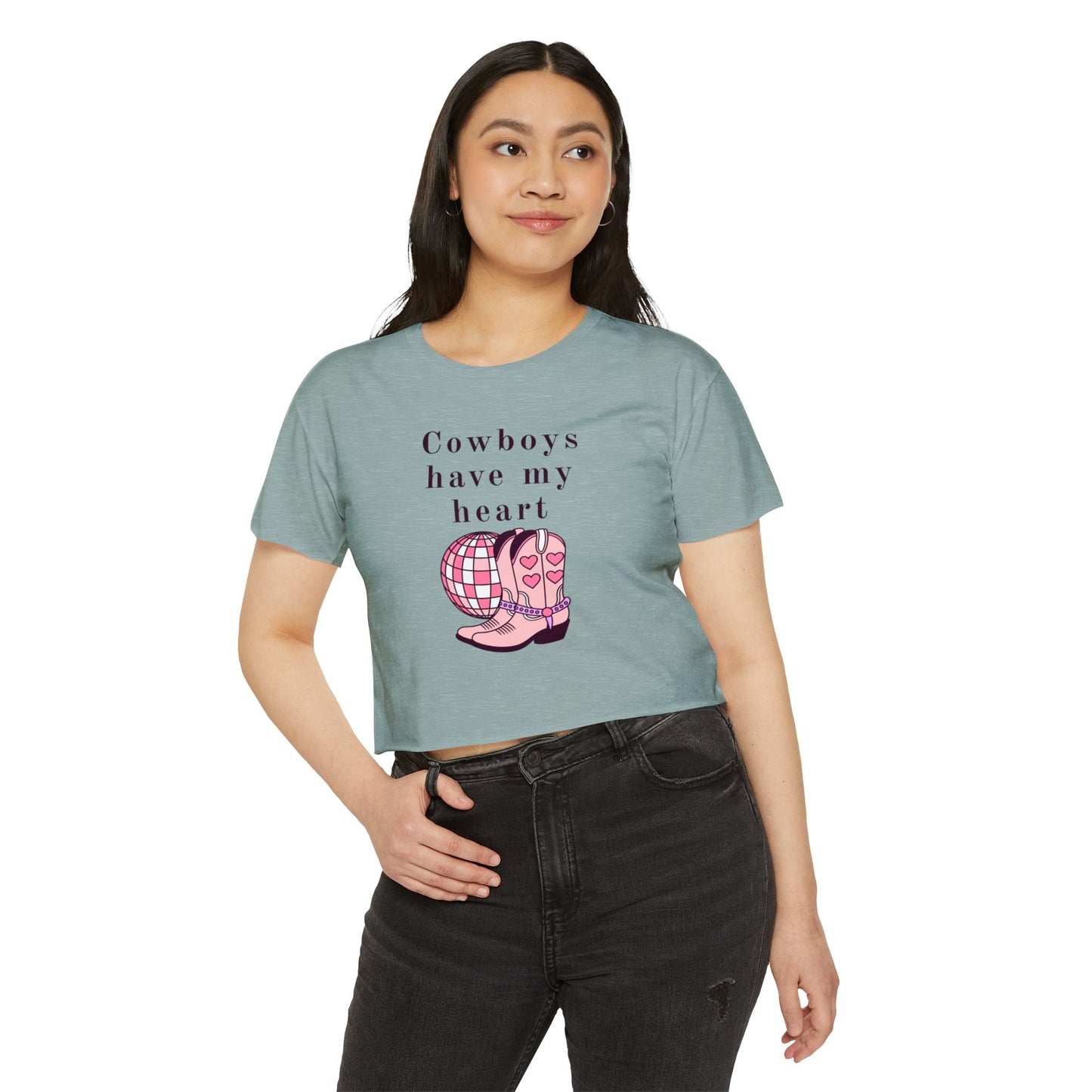 Cowboys Have My Heart Crop Top