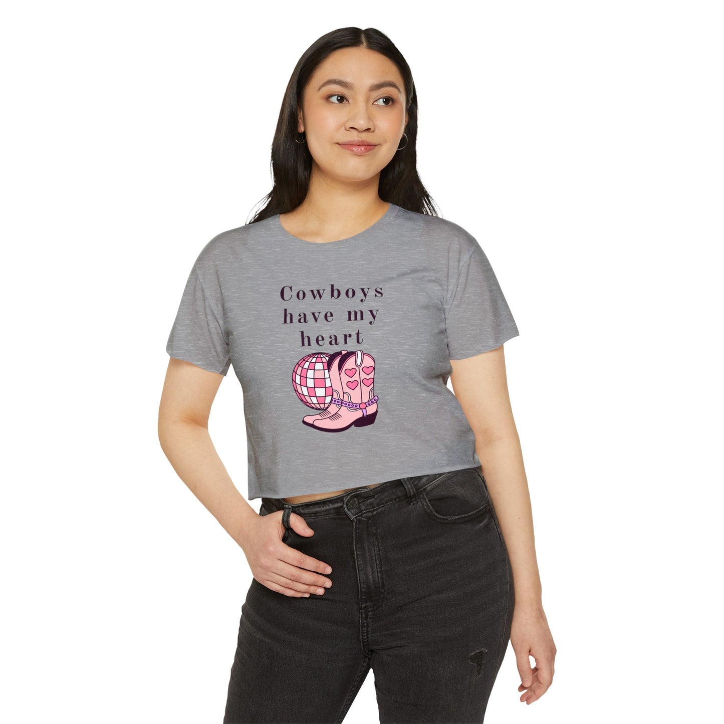 Cowboys Have My Heart Crop Top