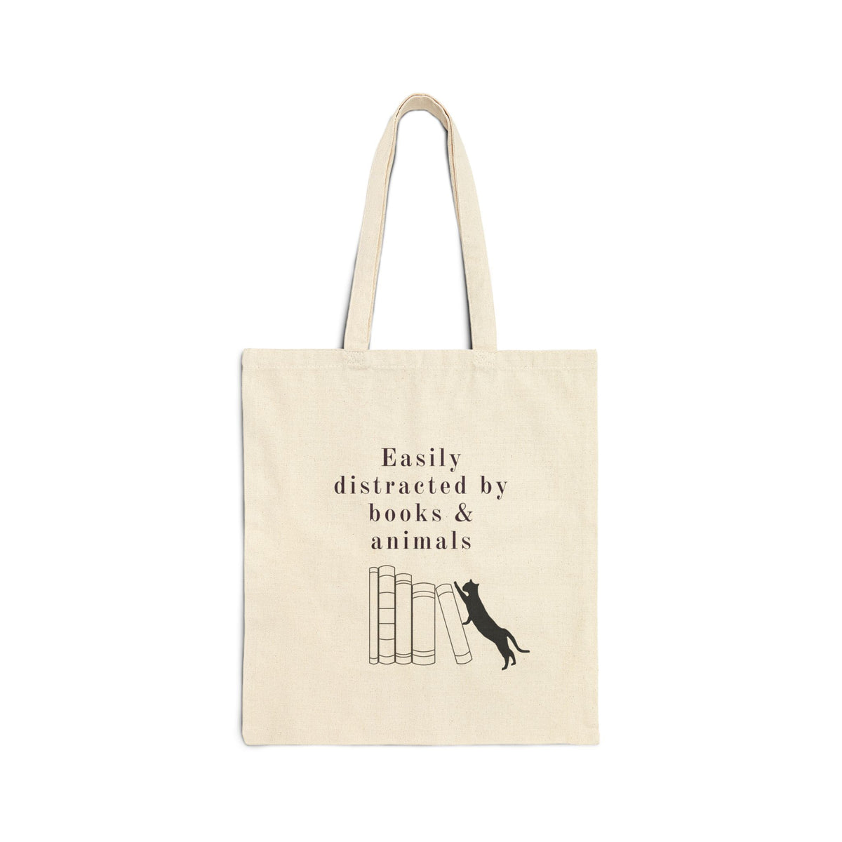 Easily Distracted by Books & Cats Tote Bag