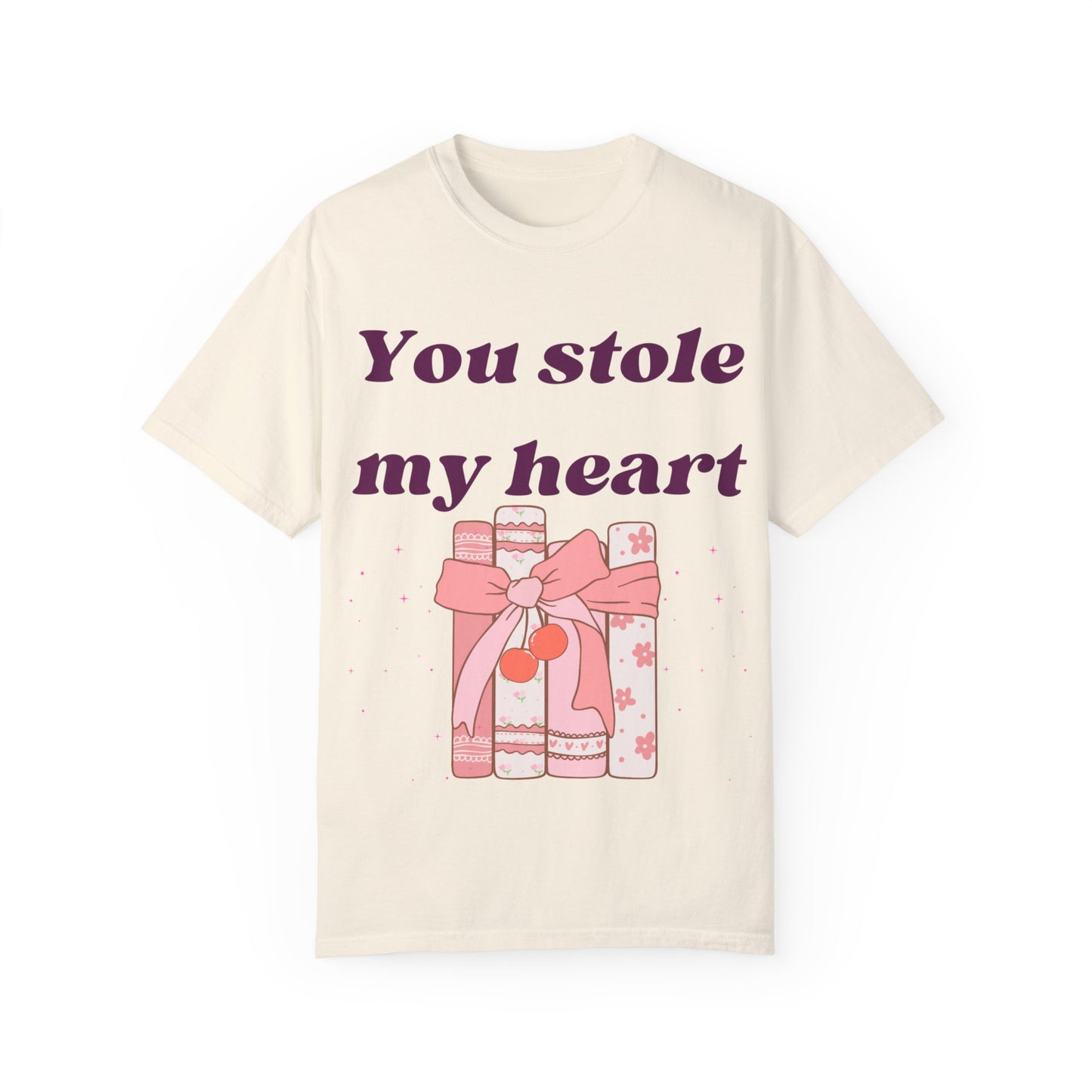 Books Stole My Heart Unisex Garment-Dyed T-shirt