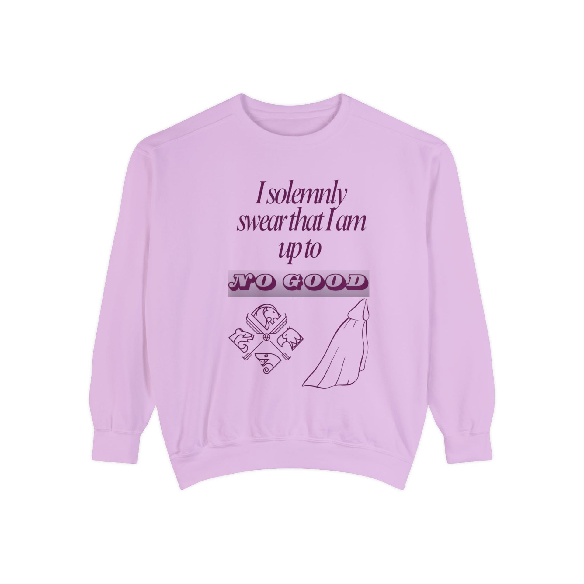I Solemnly Swear Unisex Garment-Dyed Sweatshirt Orchid S